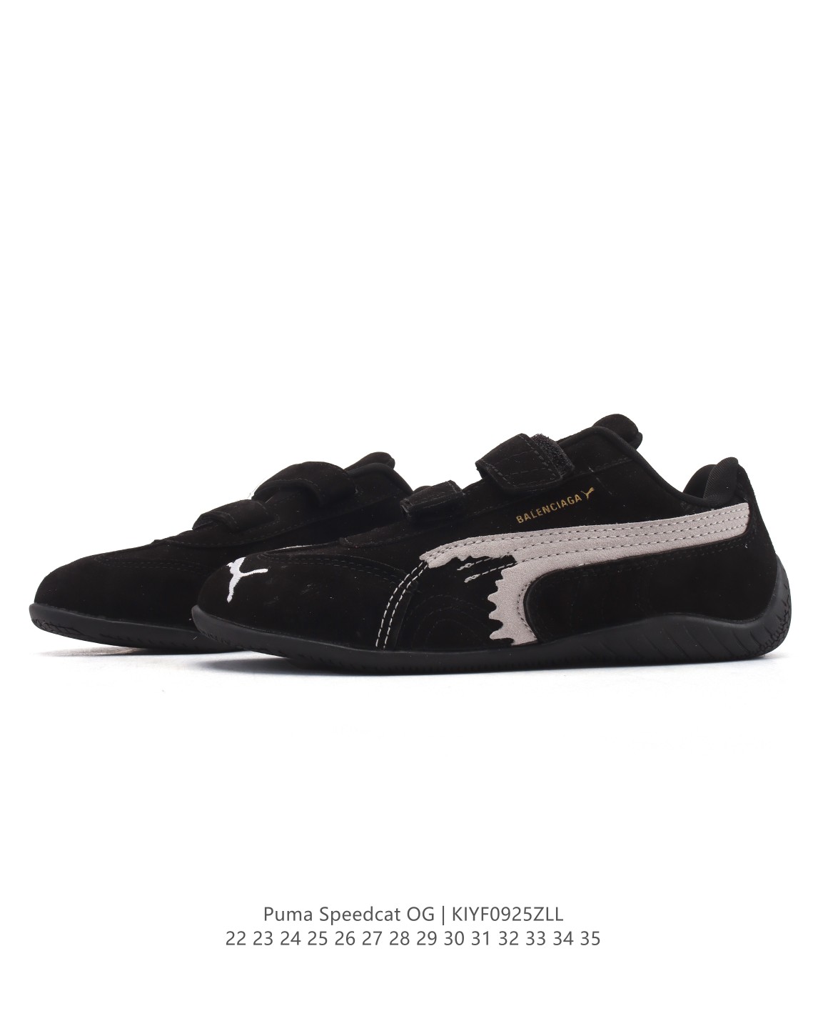 图片[2]-【童鞋PUMA Speedca OG 彪马极速赛车系列儿童低帮德训风拼接复古百搭休闲运动赛车鞋 鞋款从80、90年代赛车手所穿的防火赛车鞋为原型，鞋身线条模仿了赛车的流线廓形，体现了空气动力学原理的结构。简约流畅的外观，恰好又和贯穿其中的Formstrip Logo融合恰到好处，视觉上细节丰富且协调。本次Speedcat OG鞋款归来，最大看点自然式保留了窄版鞋型以及薄底构造。这两年各品牌鞋底越做越厚，Speedcat反其道而行之，上脚几乎无鞋底的效果带来耳目一新的视觉体验。鞋面依旧是以质感透气柔软皮革材质打造，并且大面积近乎全包裹的使用，复古味道也愈发浓烈。配色上更是将最原始的黑色和红色带回，向F1赛车队的标志性队服致敬。相信让各位一眼种草的更多是出挑的大红色，上脚即可瞬间点亮整体造型，在以球鞋为核心的OOTD中脱颖而出。而另一款黑色则是低调的万金油，彰显新潮个性的同时又不喧宾夺主，也是热爱简约系穿搭朋友的首选。 货号：406329 尺码：22-35-选品中心