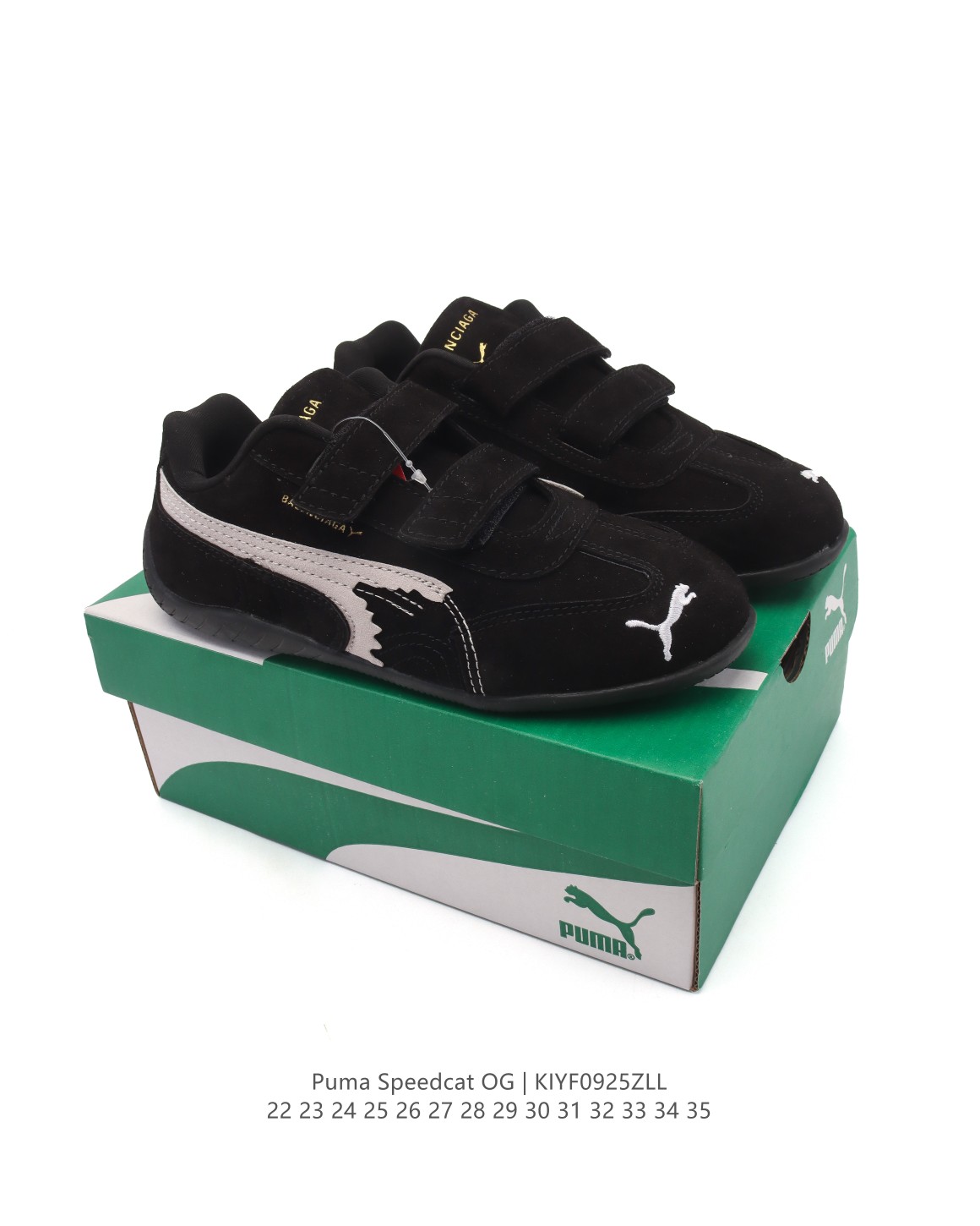 图片[9]-【童鞋PUMA Speedca OG 彪马极速赛车系列儿童低帮德训风拼接复古百搭休闲运动赛车鞋 鞋款从80、90年代赛车手所穿的防火赛车鞋为原型，鞋身线条模仿了赛车的流线廓形，体现了空气动力学原理的结构。简约流畅的外观，恰好又和贯穿其中的Formstrip Logo融合恰到好处，视觉上细节丰富且协调。本次Speedcat OG鞋款归来，最大看点自然式保留了窄版鞋型以及薄底构造。这两年各品牌鞋底越做越厚，Speedcat反其道而行之，上脚几乎无鞋底的效果带来耳目一新的视觉体验。鞋面依旧是以质感透气柔软皮革材质打造，并且大面积近乎全包裹的使用，复古味道也愈发浓烈。配色上更是将最原始的黑色和红色带回，向F1赛车队的标志性队服致敬。相信让各位一眼种草的更多是出挑的大红色，上脚即可瞬间点亮整体造型，在以球鞋为核心的OOTD中脱颖而出。而另一款黑色则是低调的万金油，彰显新潮个性的同时又不喧宾夺主，也是热爱简约系穿搭朋友的首选。 货号：406329 尺码：22-35-选品中心