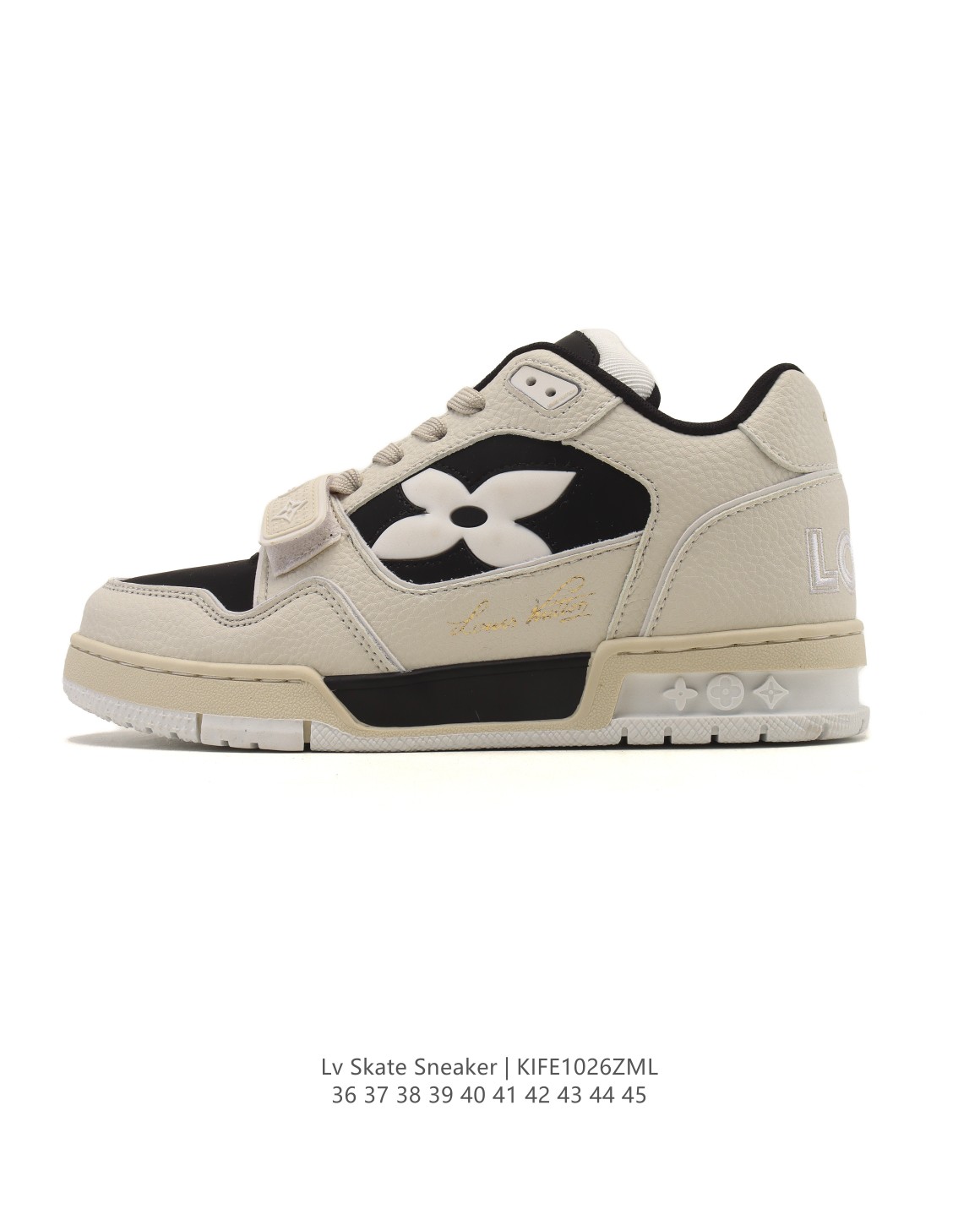 💰170【帝王版】LV Skate Sneaker LV面包鞋 LV四叶草 路易威登 2025年新款运动板鞋 蛇年限定 春夏秀场初次亮相，此次以粒面牛皮革焕新呈现。加垫鞋领和鞋舌援引滑板鞋设计，科技鞋带和橡胶外底完善整体。粒面牛皮革网面拼接鞋面，橡胶外底，鞋舌和鞋底 后部饰有 LV 标识。
尺码：36-45