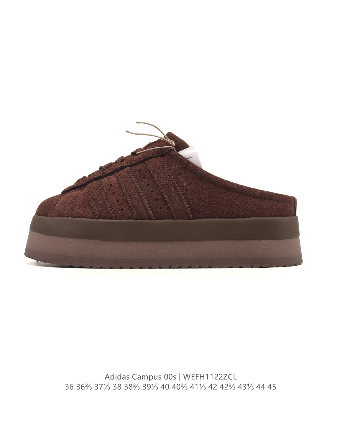 💰130
Adidas阿迪达斯.三叶草CAMPUS 00s 面包鞋 包头拖鞋 复古休闲板鞋 运动拖鞋。千禧回潮！adidas Campus 00s 经典再现！面包化的campus鞋款在今年受到很多人的喜爱。鞋款整体设计在保有原型设计中经典的三叶草Logo及三条纹设计的同时，放大了整体鞋身、鞋带和三条纹比例。同时鞋身填充棉部分用料扎实、较为厚重，这也使得鞋舌部分不会轻易移位或弯折。同时鞋面切割与走线部分处理十分精细，皮面拼接部分边缘切割也十分整洁，保证了个性化设计的同时做工细致。

货号：JS2487
码数：36-45含半码
编码：WEFH1122ZCL