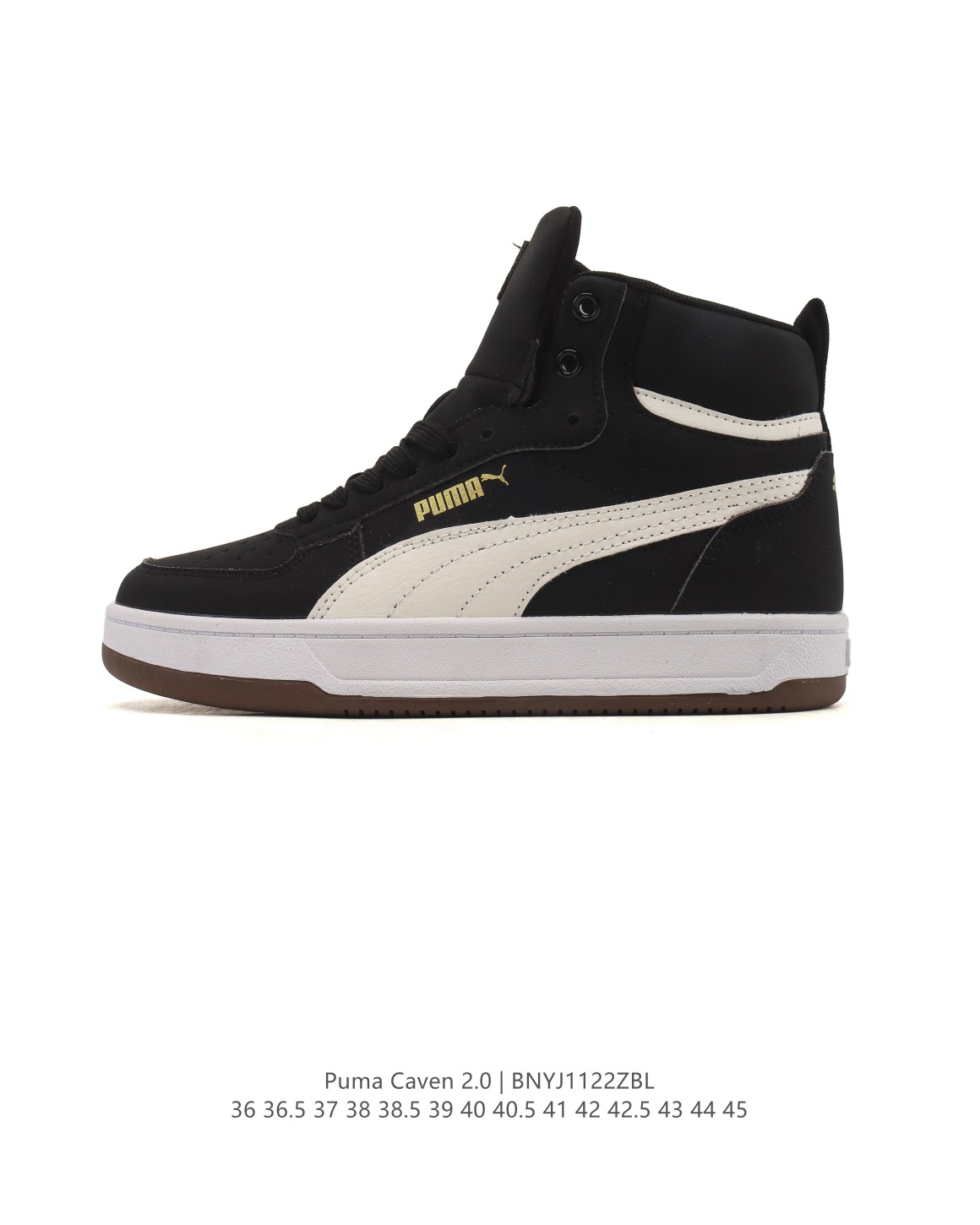 💰150
【公司级】PUMA 彪马 男女式 Caven 2.0 运动板鞋卡文 2.0 中性高帮运动鞋。Caven 2.0 是对经典 1980 年代篮球轮廓的微妙旋转，外观是真正的经典。这款鞋的鞋面由至少 20% 的回收材料制成，底部由至少 10% 的回收材料制成，作为迈向更美好未来的一步。合成皮革鞋面搭配柔软的皮革鞋眼和鞋头覆盖。鞋面有穿孔细节。 叠层中底设计,结合厚重可见纹理。SoftFoam+ 鞋垫提供卓越的缓震效果，叠层橡胶中底，橡胶外底，彪马形式在一边，鞋面、鞋跟和鞋舌标签上的 PUMA 品牌细节。

类型：男女鞋
尺码：36-45含半码
编码:   BNYJ1122ZBL
