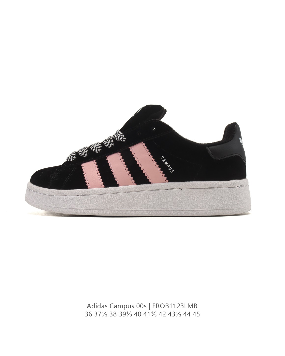 Adidas阿迪达斯.三叶草CAMPUS 00s 面包鞋复古休闲板鞋.千禧回潮!adidas Campus 00s 经典再现!面包化的campus鞋款在今年受到很多人的喜爱.鞋款整体设计在保有原型设计中经典的三叶草Logo及三条纹设计的同时,放大了整体鞋身、鞋带和三条纹比例.同时鞋身填充棉部分用料扎实、较为厚重,这也使得鞋舌部分不会轻易移位或弯折.同时鞋面切割与走线部分处理十分精细,皮面拼接部分边缘切割也十分整洁,保证了个性化设计的同时做工细致. 货号:JS3777 编码:EROB1123LMB