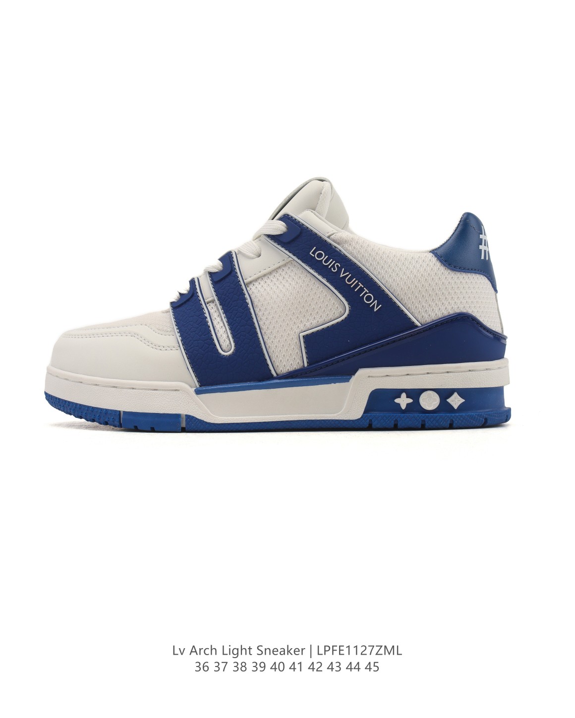 💰170 帝王版 LV三代【公司级】路易威登 Louis Vuitton LV路易威登板鞋 时尚运动鞋潮厚底增高男鞋。舒适防滑底和百搭性霸屏整个时尚娱乐圈，细节调整完美主义！采用柔软帆布皮革拼接鞋面，独家开模大底， 侧边采用3D打印标志性Logo 尽显贵族时尚气息，配带正品全套包装。全新LV路易威登Louis vuitton Trainer Sneaker Low 休闲运动文化百搭板鞋。 
类型：男女鞋
尺码：36-46