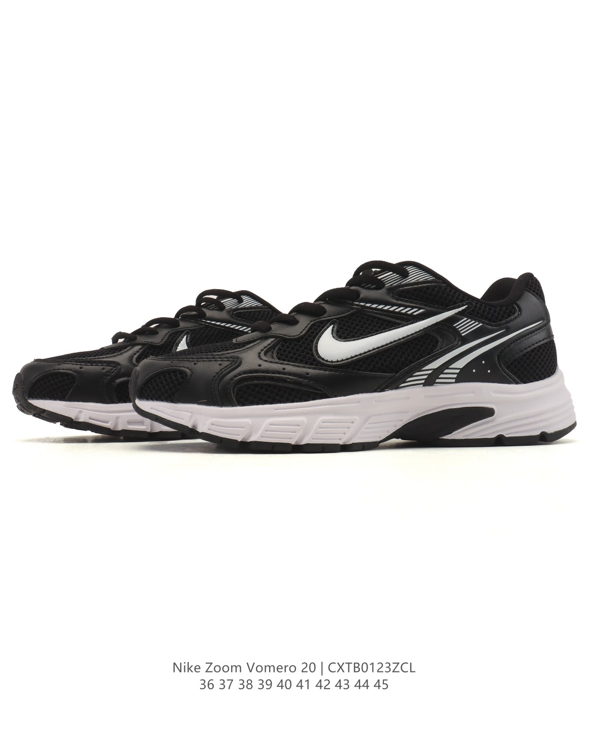 💰130
【新品🔥】Nike 耐克夏季 ZOOM VOMERO 20 运动鞋休闲训练跑步鞋。Nike ZOOM VOMERO系列是耐克的经典跑步鞋系列，以缓震性能和复古风格著称，通常面向日常训练和休闲穿着。该系列此前已推出至VOMERO 5等型号，VOMERO 20是一个迭代版本，将延续品牌的技术特点，如Zoom Air气垫和透气鞋面设计。该运动鞋妥帖包覆足部，提供透气支撑效果。耐穿材料组合设计，柔软泡绵和 Zoom Air 缓震配置，缔造轻盈舒适的顺畅迈步体验。网眼布搭配优质覆面，透气耐穿，Cushlon 泡绵搭配 Zoom Air 缓震配置，塑就回弹缓震的顺畅迈步体验，外底融入橡胶贴片，铸就非凡抓地力。

货号：HF7069-100
尺码：36 37.5 38 39 40 41 42 43 44 45
编码：CXTB0123ZCL