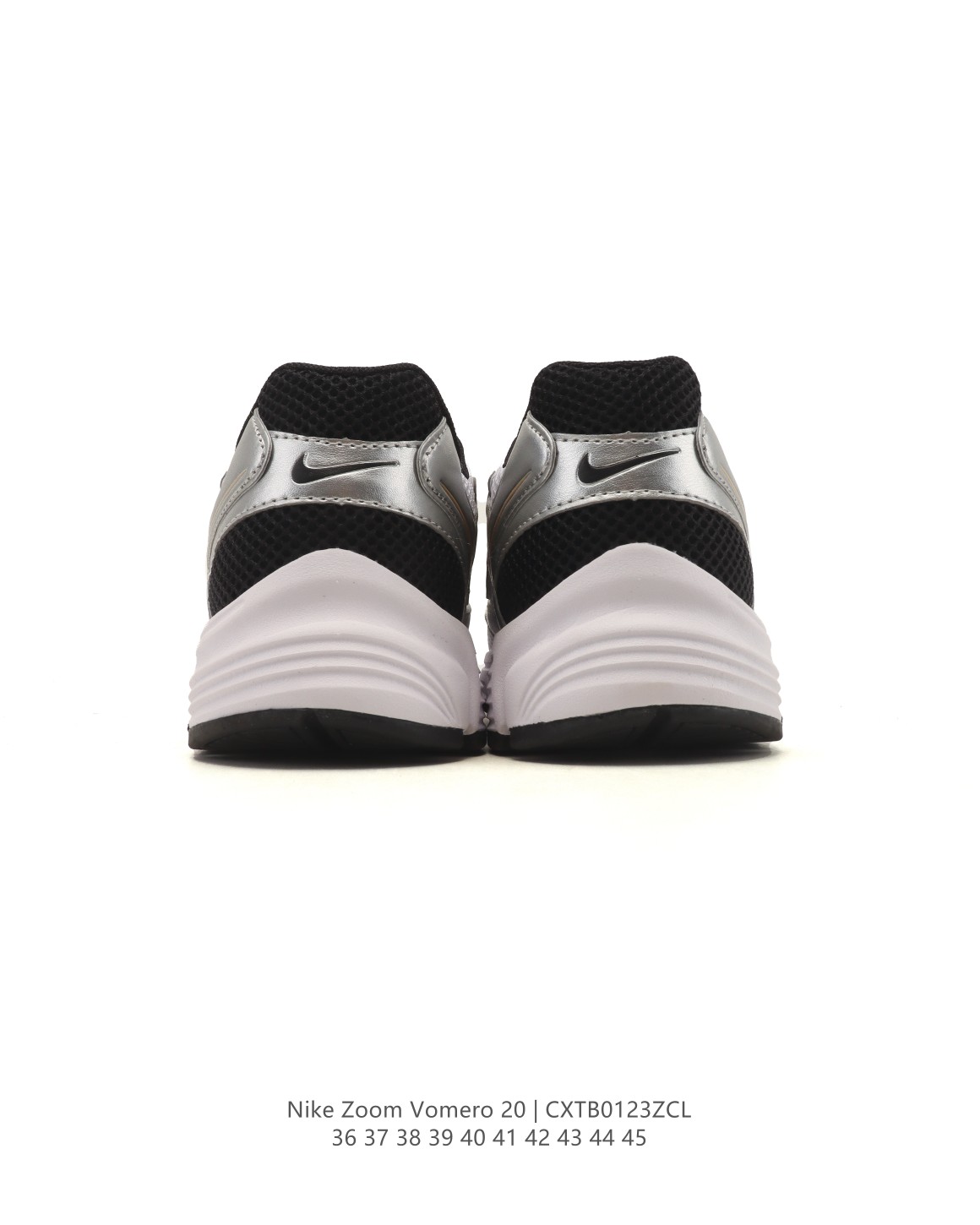 💰130
【新品🔥】Nike 耐克夏季 ZOOM VOMERO 20 运动鞋休闲训练跑步鞋。Nike ZOOM VOMERO系列是耐克的经典跑步鞋系列，以缓震性能和复古风格著称，通常面向日常训练和休闲穿着。该系列此前已推出至VOMERO 5等型号，VOMERO 20是一个迭代版本，将延续品牌的技术特点，如Zoom Air气垫和透气鞋面设计。该运动鞋妥帖包覆足部，提供透气支撑效果。耐穿材料组合设计，柔软泡绵和 Zoom Air 缓震配置，缔造轻盈舒适的顺畅迈步体验。网眼布搭配优质覆面，透气耐穿，Cushlon 泡绵搭配 Zoom Air 缓震配置，塑就回弹缓震的顺畅迈步体验，外底融入橡胶贴片，铸就非凡抓地力。

货号：HF7069-100
尺码：36 37.5 38 39 40 41 42 43 44 45
编码：CXTB0123ZCL