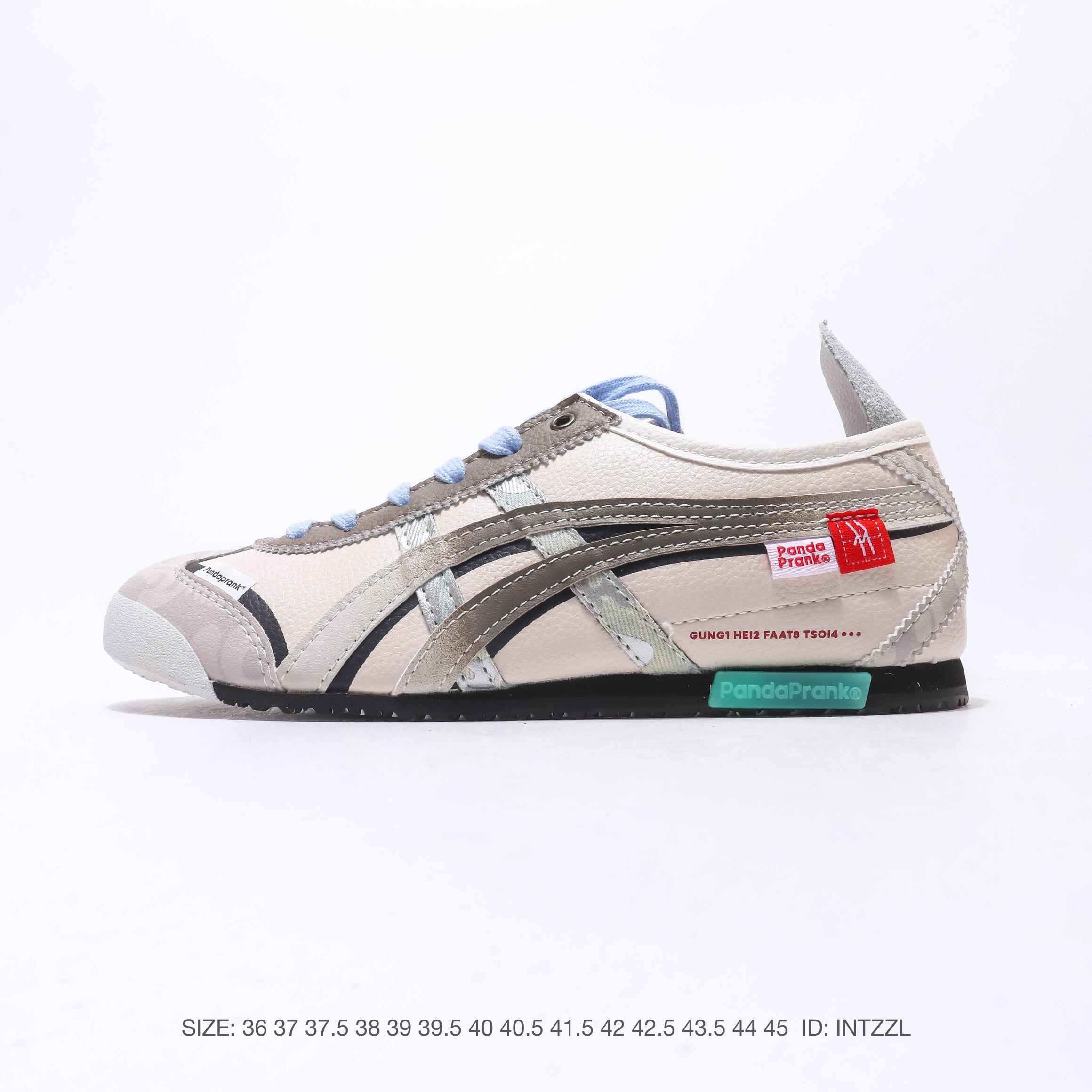 Asics/ 💯男女鞋 配足弓鞋垫 日产经典老牌-鬼塚虎/Onitsuka Tiger Mexico 66®经典墨西哥系列复古经典百搭板鞋休闲运动鞋慢跑鞋。采用柔软皮革拼接鞋面，超国标含胶率耐磨耐弯折RB大底。产品从款式颜色造型上体现出追求舒适和细节的完美。鞋类更是推崇手工制作的严谨，融舒适性与可穿性的设计风格。注重细节的完美和别致魅力，既保持稳重，又不失轻松的时尚感。 货号：D507L SIZE：36 37 37.5 38 39 39.5 40 40.5 41.5 42 42.5 43.5 44 45 ID:INTZZL image 1