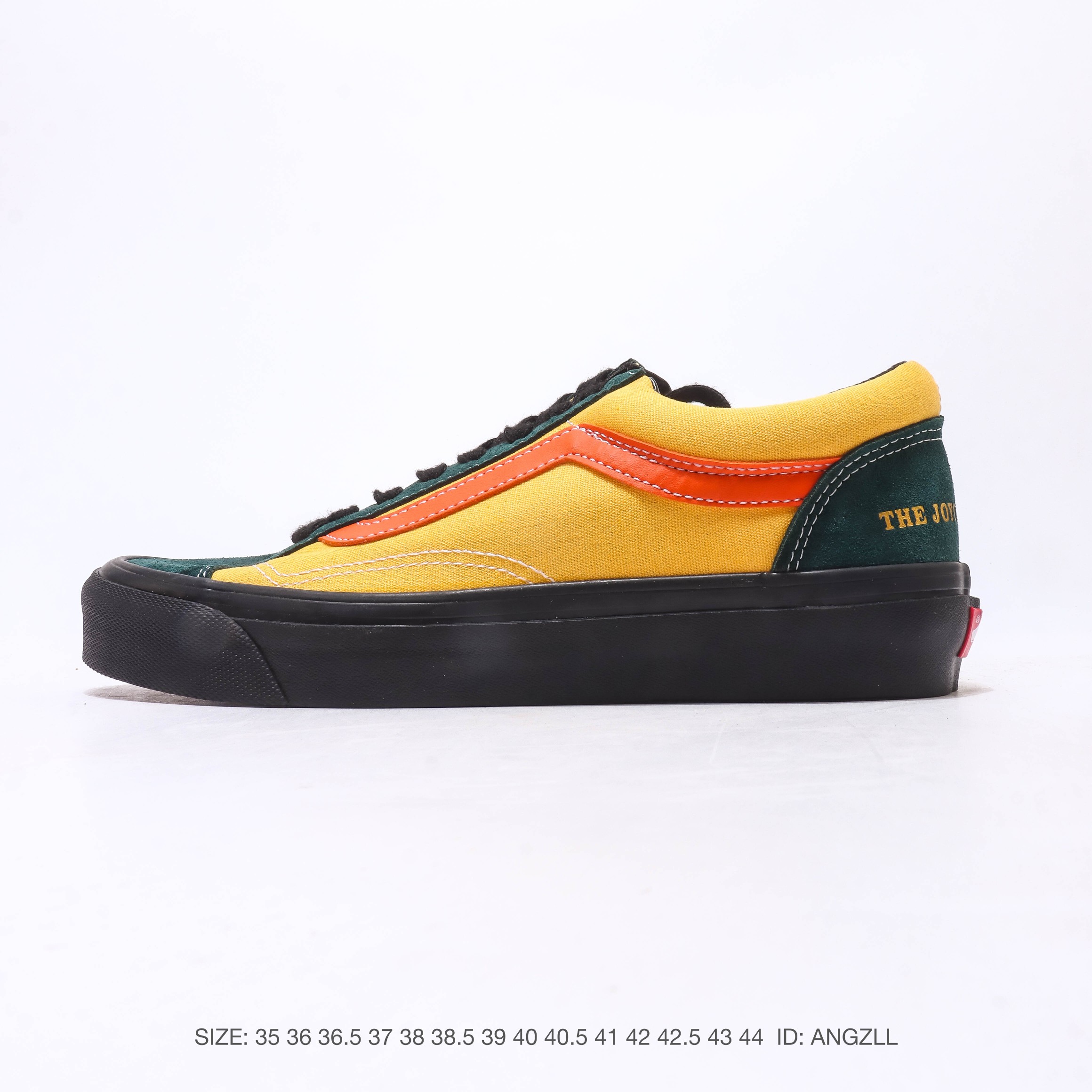 万斯 Vans OG OId Skool百搭休闲低帮运动滑板鞋 。其实Style 36就是现在风靡潮流的Vans鞋款Old Skool的OG。历经岁月洗礼的复古风格，整体鞋型更加修长，鞋头更加窄小，显得更为精致，复古气息更加浓郁，深受潮流人士的喜爱和追捧。 SIZE：35-44含硫化 ID：ANGZLL image 1