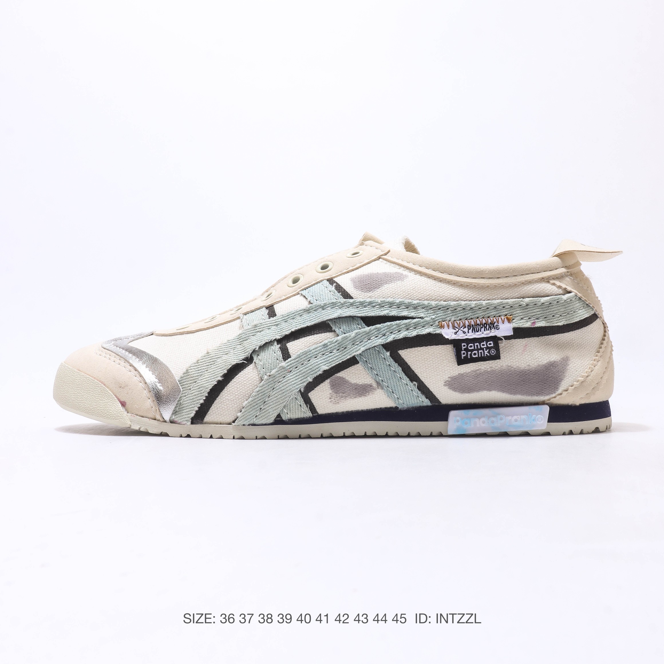 亚瑟士 Onitsuka Tiger Mexico 66 Slip On 鬼冢虎复古时尚 舒适透气皮革鞋面耐磨防滑 休闲运动跑步鞋 虎底采用磨耐防橡滑胶底大富有弹性，缓减冲震休闲运动鞋。 SIZE: 36 37 38 39 40 41 42 43 44 45 ID:INTZZL image 1
