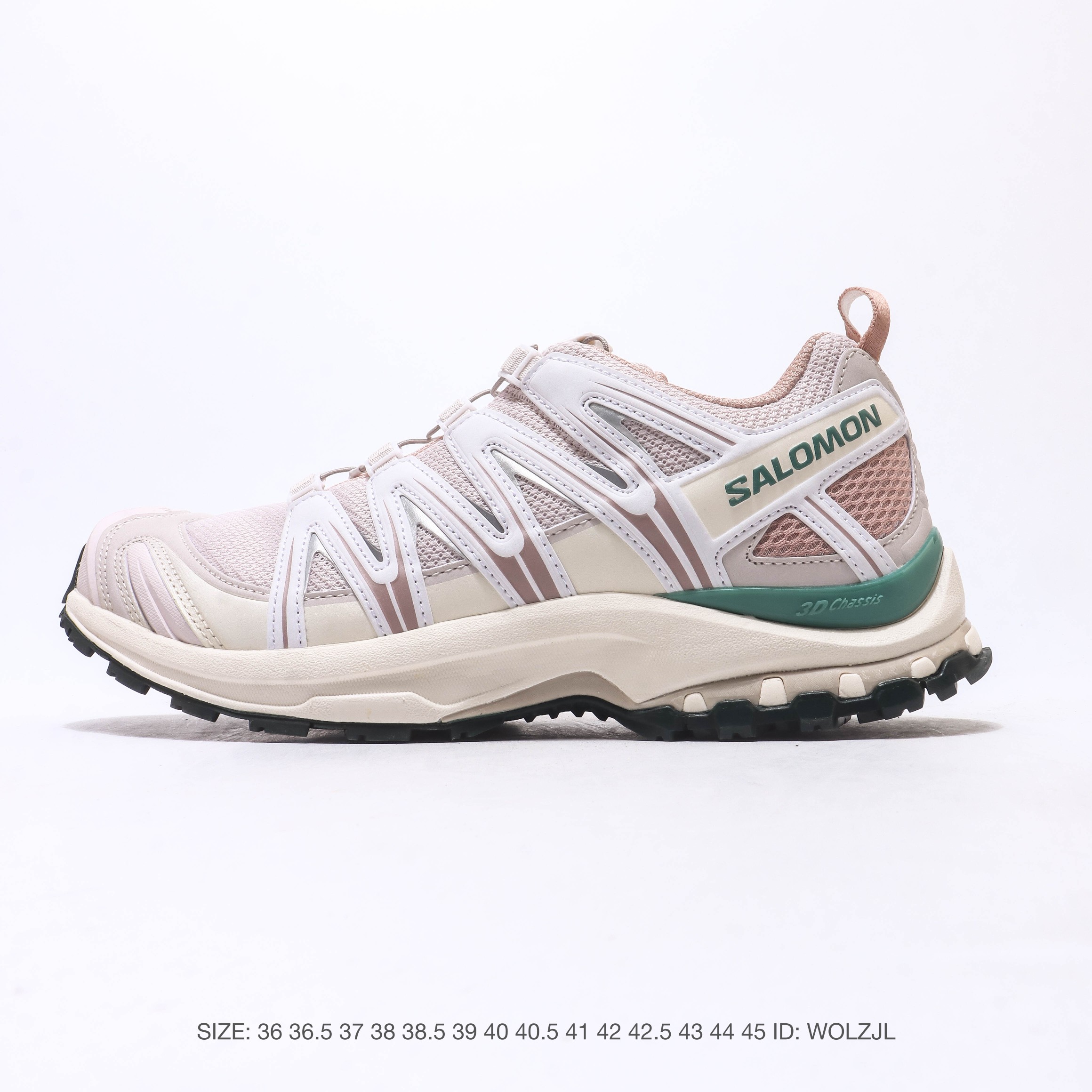 【】SALOMON XA PRO 3D 户外运动 网布减震防滑透气 低帮跑步鞋 男女款运动鞋 沙场灰#xapro3D 大面积的织物材质让质感超棒。鞋腰侧身还有3D反光效果，夜里穿也更酷炫！鞋头、鞋带内里和两边都标注了鞋款系列信息，整体造型流畅，适合户外登山或者日常运动。后跟的TPU材质包裹，包裹感非常强，给人一种满满的安全感。 #SALOMON #XA新配色 @salomon SIZE:36 36.5 37 38 38.5 39 40 40.5 41 42 42.5 43 44 45 ID:WOLZJL image 1