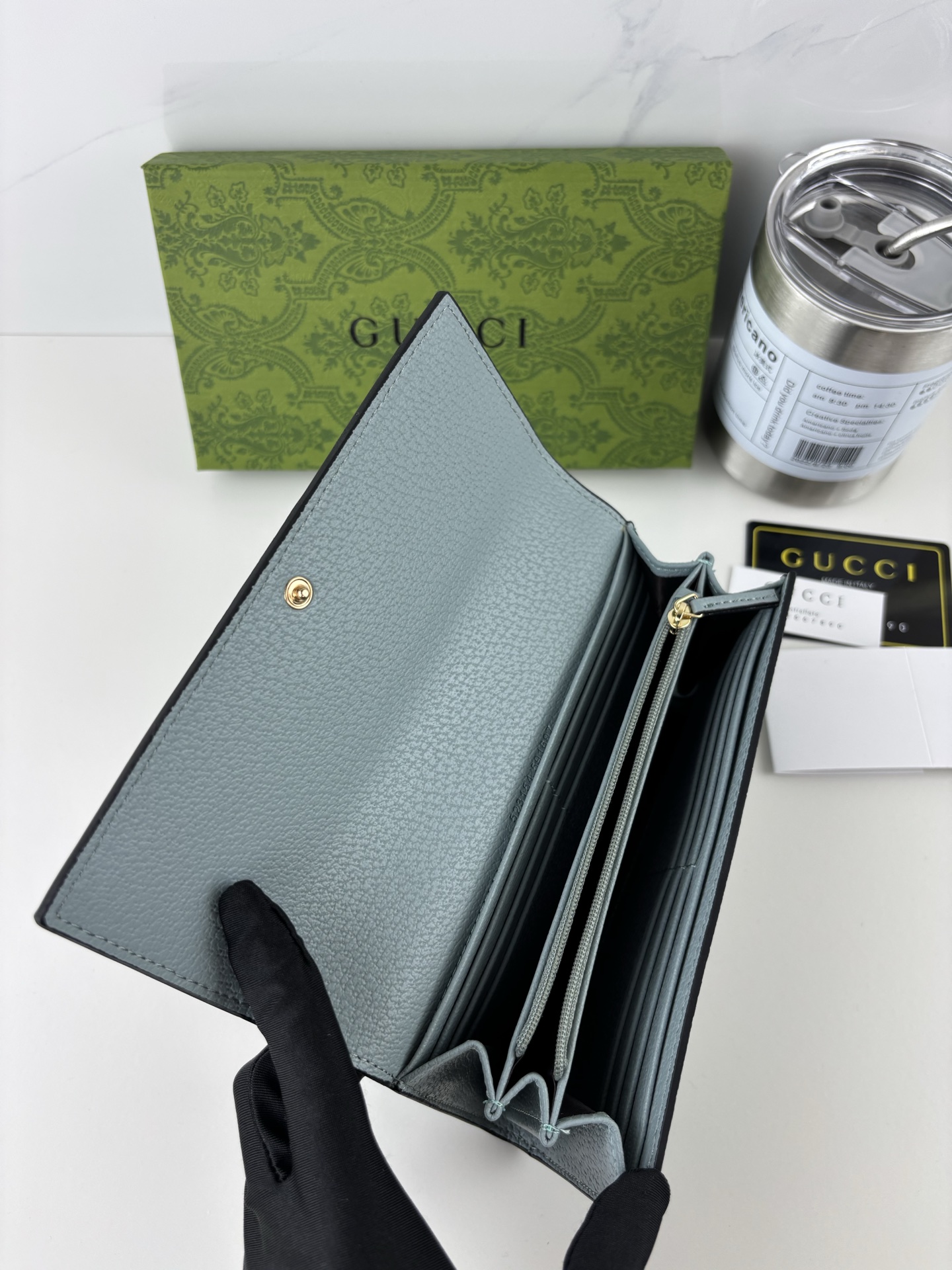 GUCCI Ophidiaシリーズ 二つ折り長財布 GG Supreme PVC素材