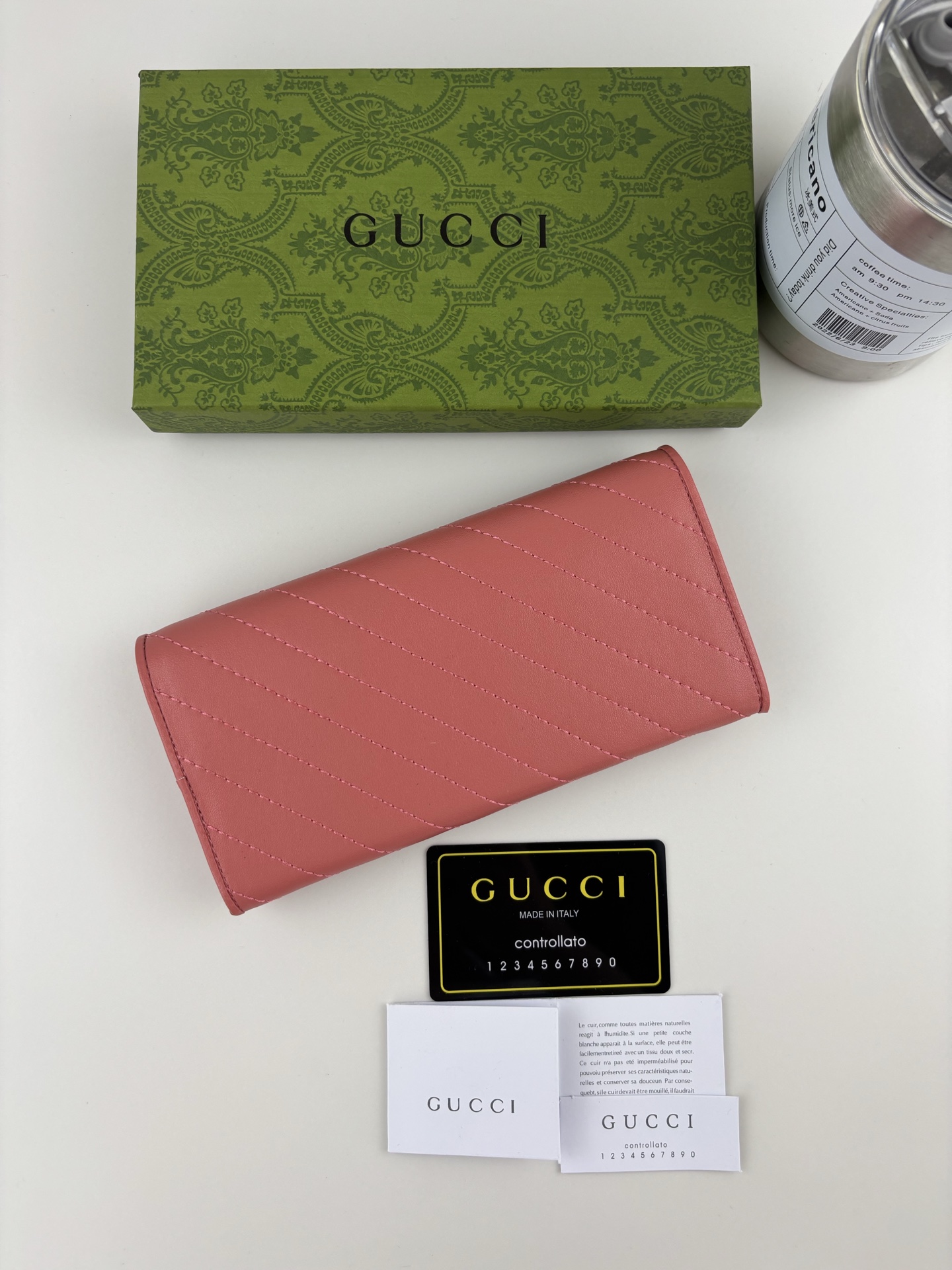 Gucci Blondieシリーズ ダブルGデザイン ピンクレザー