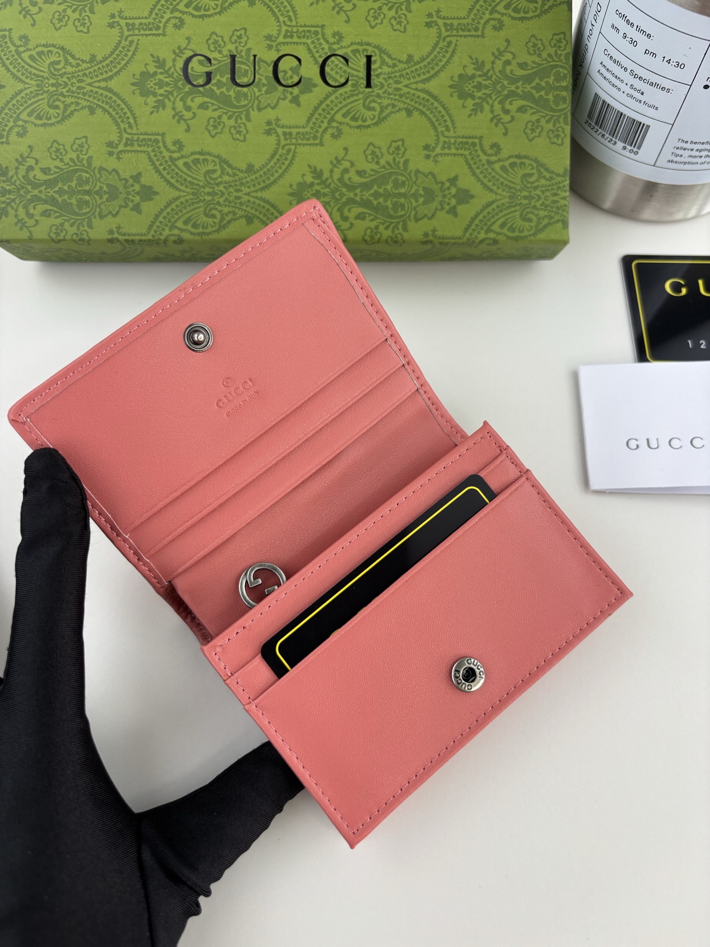 Gucci Blondieシリーズ カードケース - 洗練されたピンクデザイン