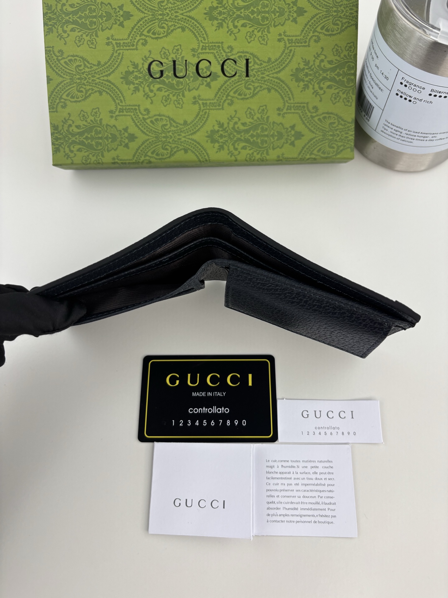 Gucci Ophidiaシリーズカードケース - ブルーGGスプリームデザイン