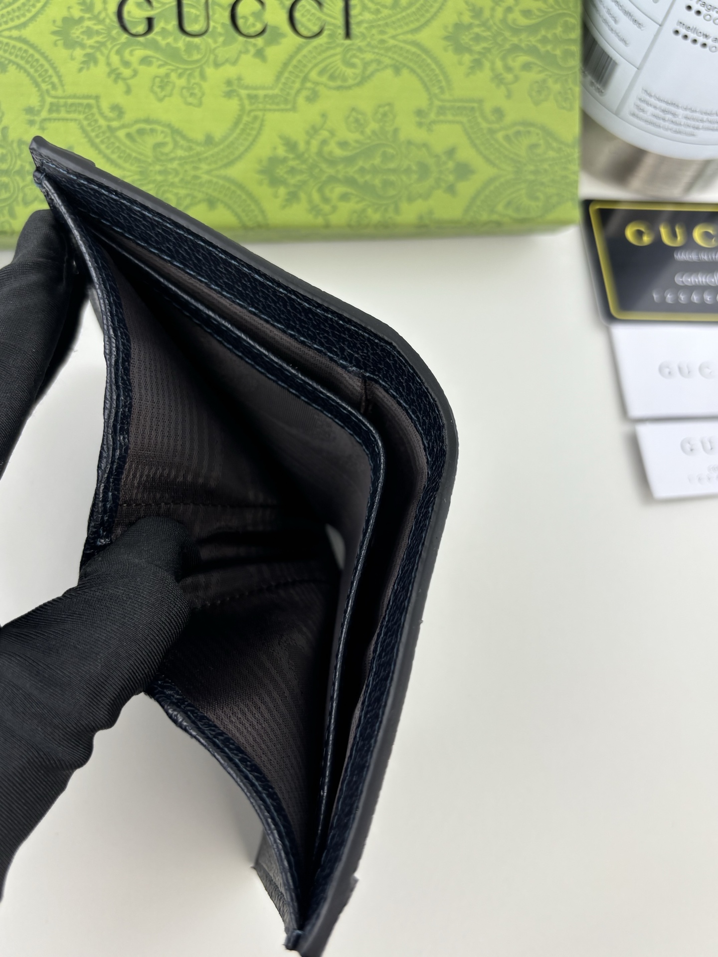 Gucci Ophidiaシリーズカードケース - 藍色GG Supremeデザイン