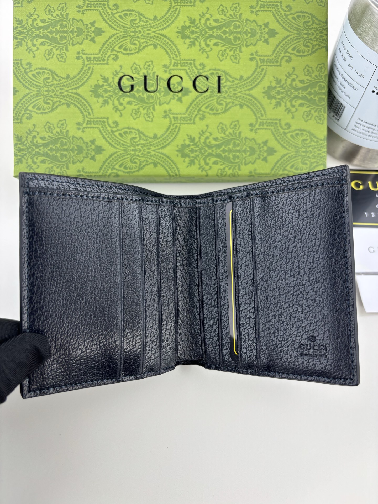 Gucci Ophidiaシリーズカードケース - 藍色GG Supremeデザイン