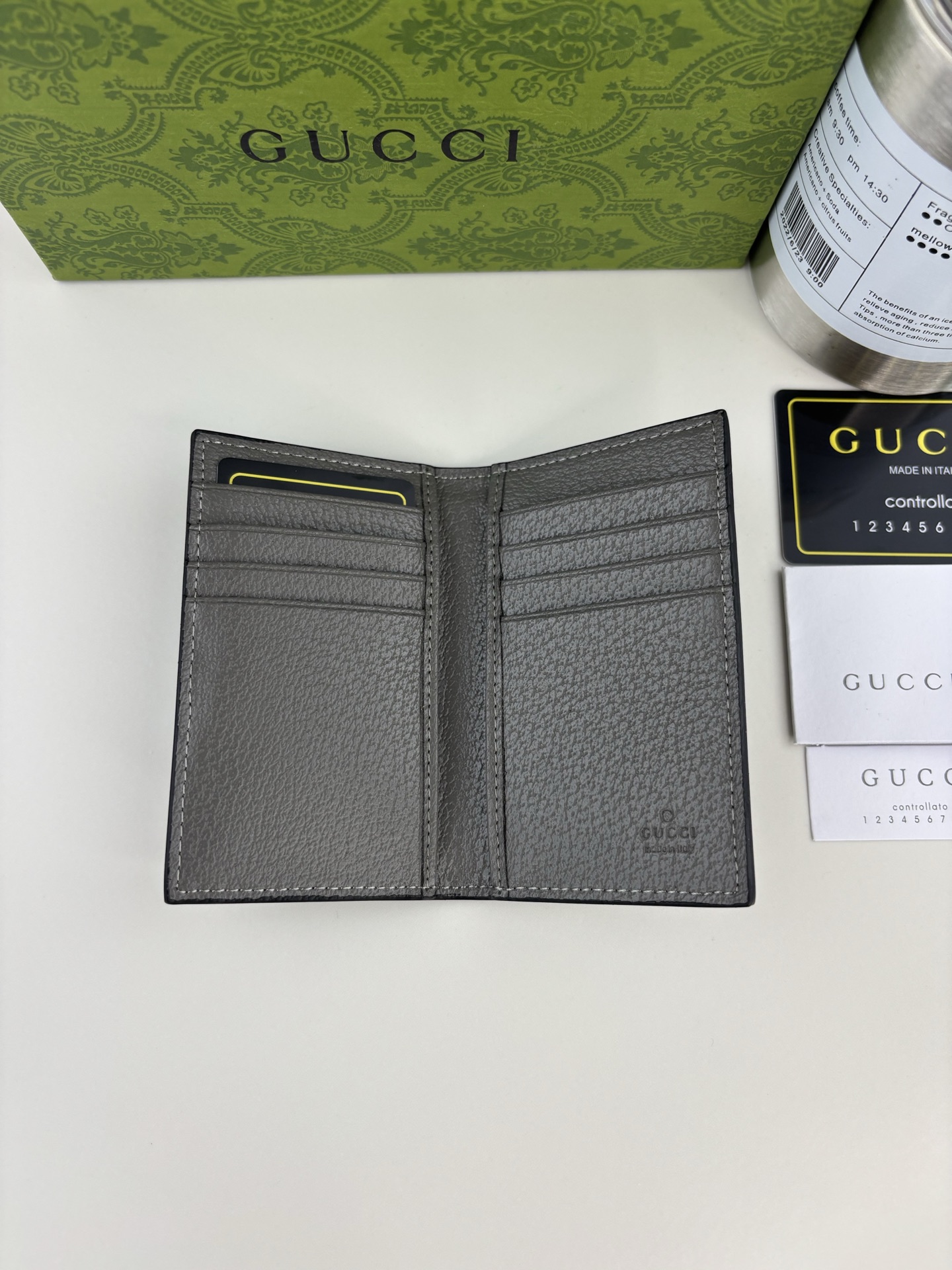Gucci Ophidiaシリーズ短夹 GG Supremeデザイン・グレー