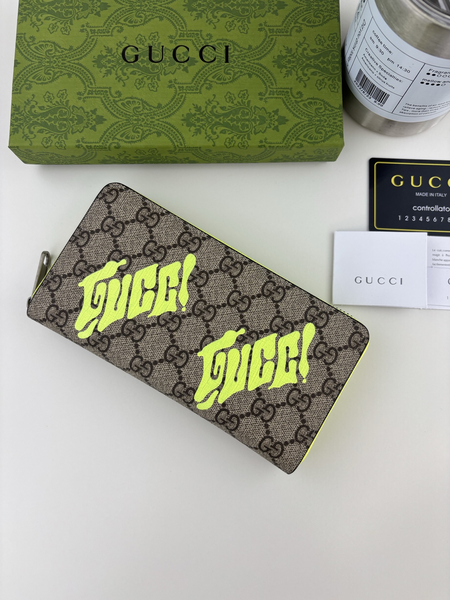 Gucci GG字母全拉链財布 - 12カードスロットと3札入れ