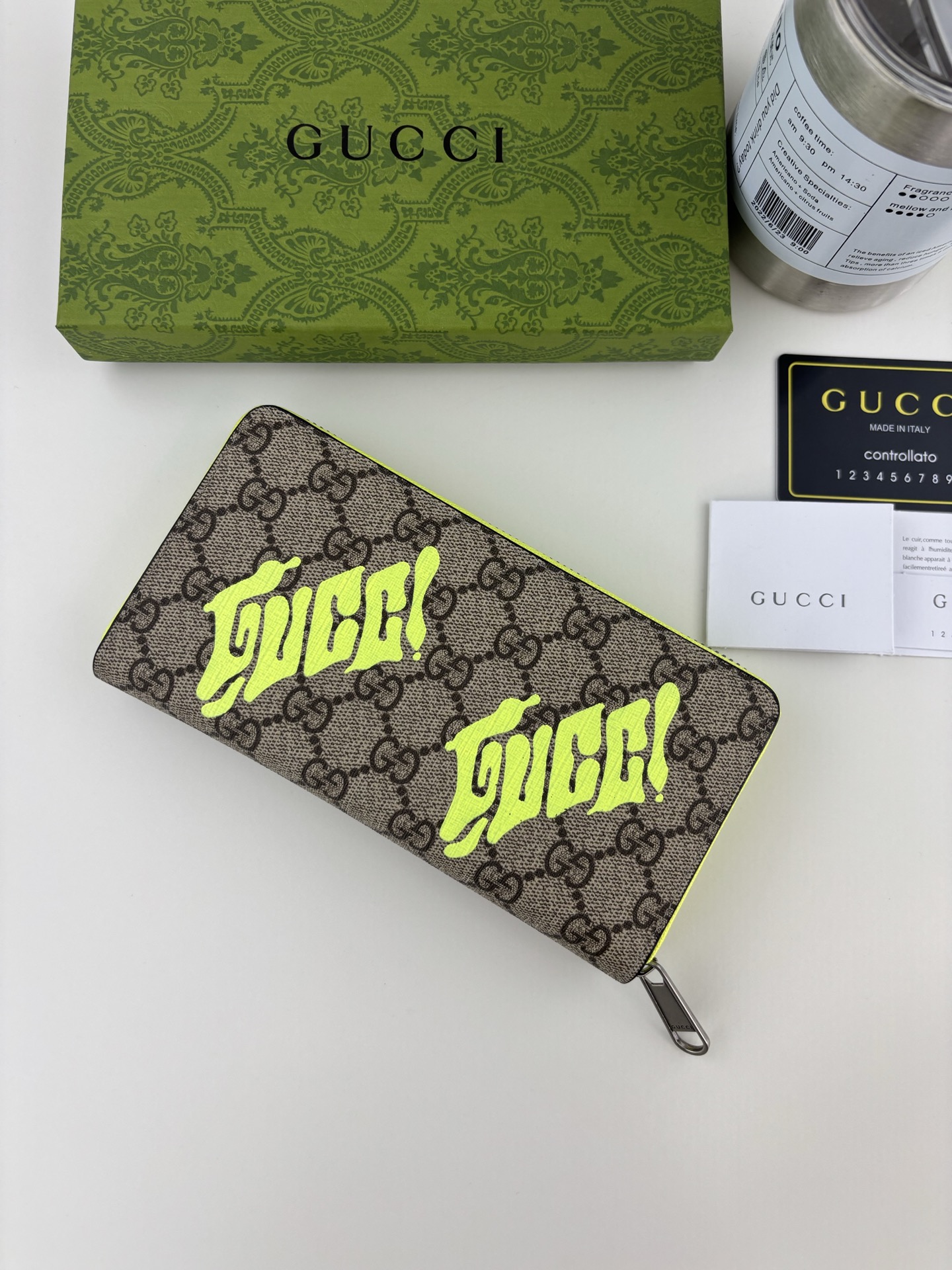 Gucci GG字母全拉链財布 - 12カードスロットと3札入れ
