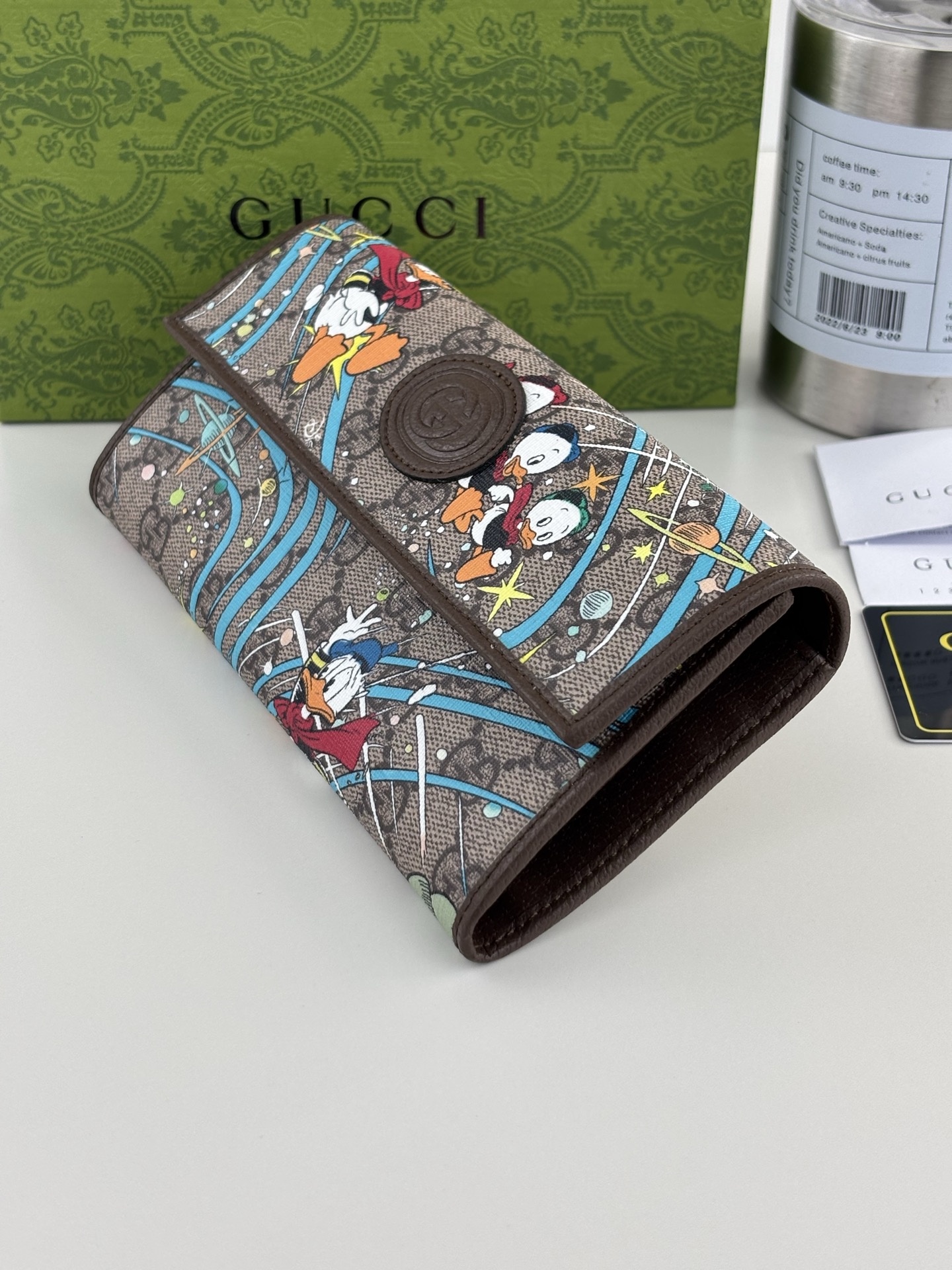 GUCCl Supreme皮夹 - 唐老鸭の小侄子デザイン