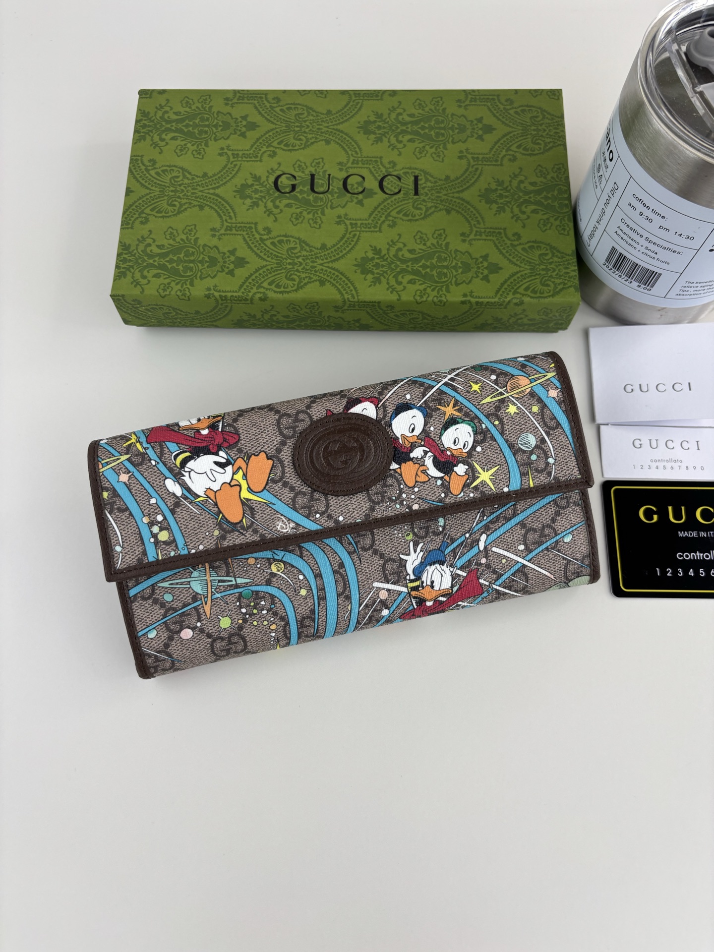 GUCCl Supreme皮夹 - 唐老鸭の小侄子デザイン