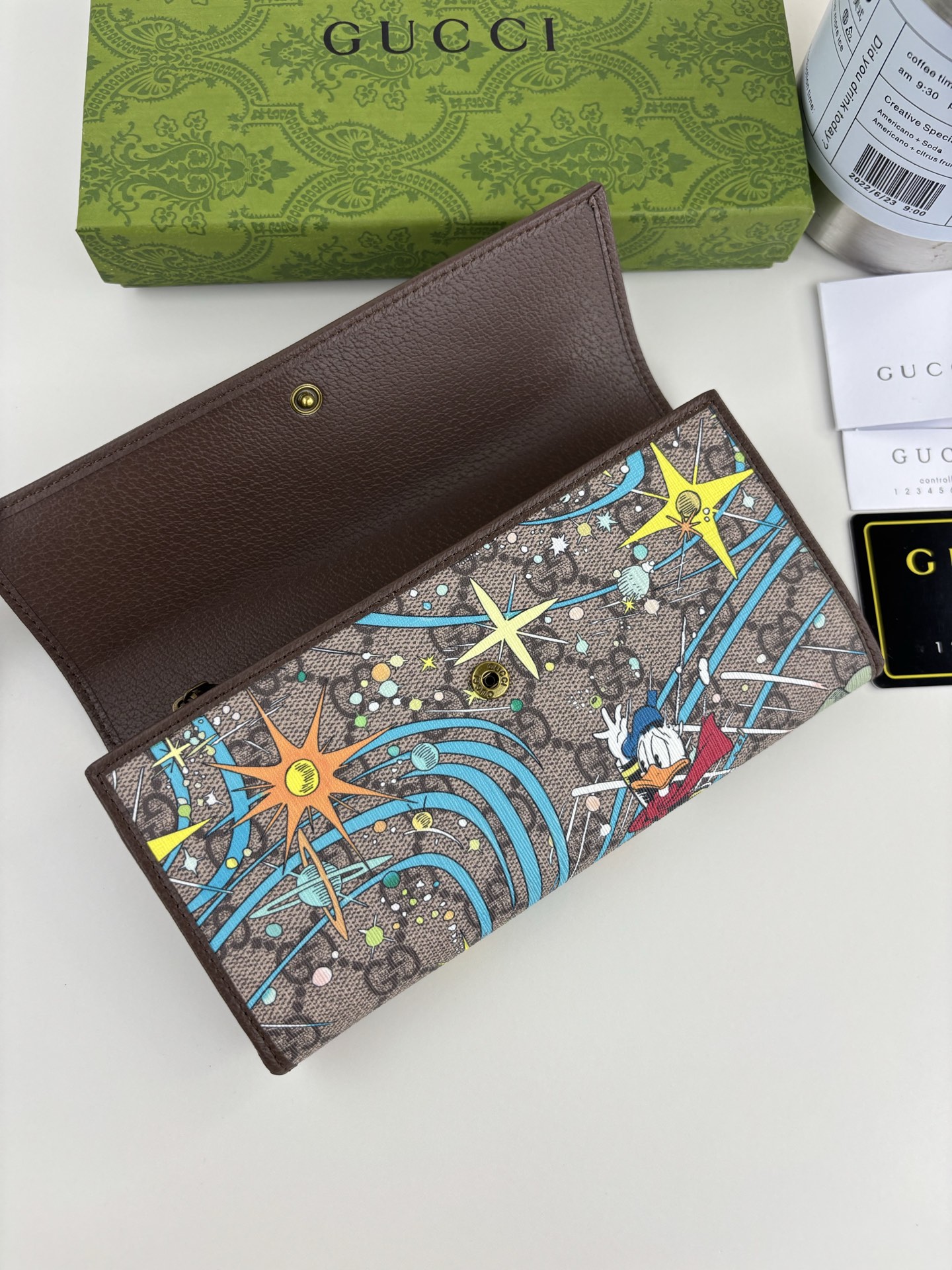 GUCCl Supreme皮夹 - 唐老鸭の小侄子デザイン