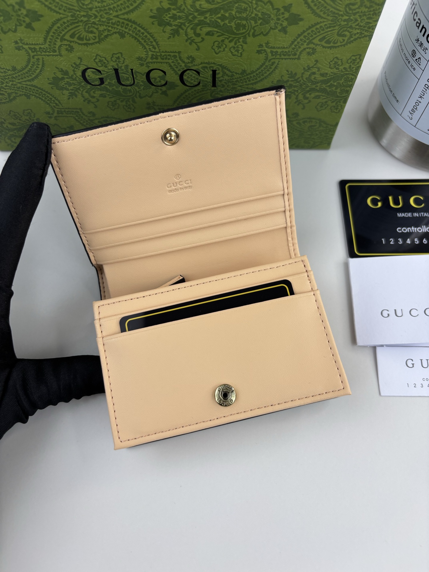 GUCCI 馬衔扣印花長夹財布 GG Supreme帆布製