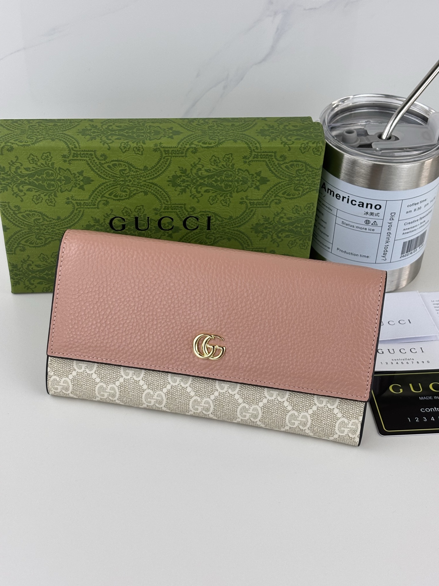 GUCCl Ophidiaシリーズ 小牛皮製クラッチバッグ - クラシックな双G金具付き