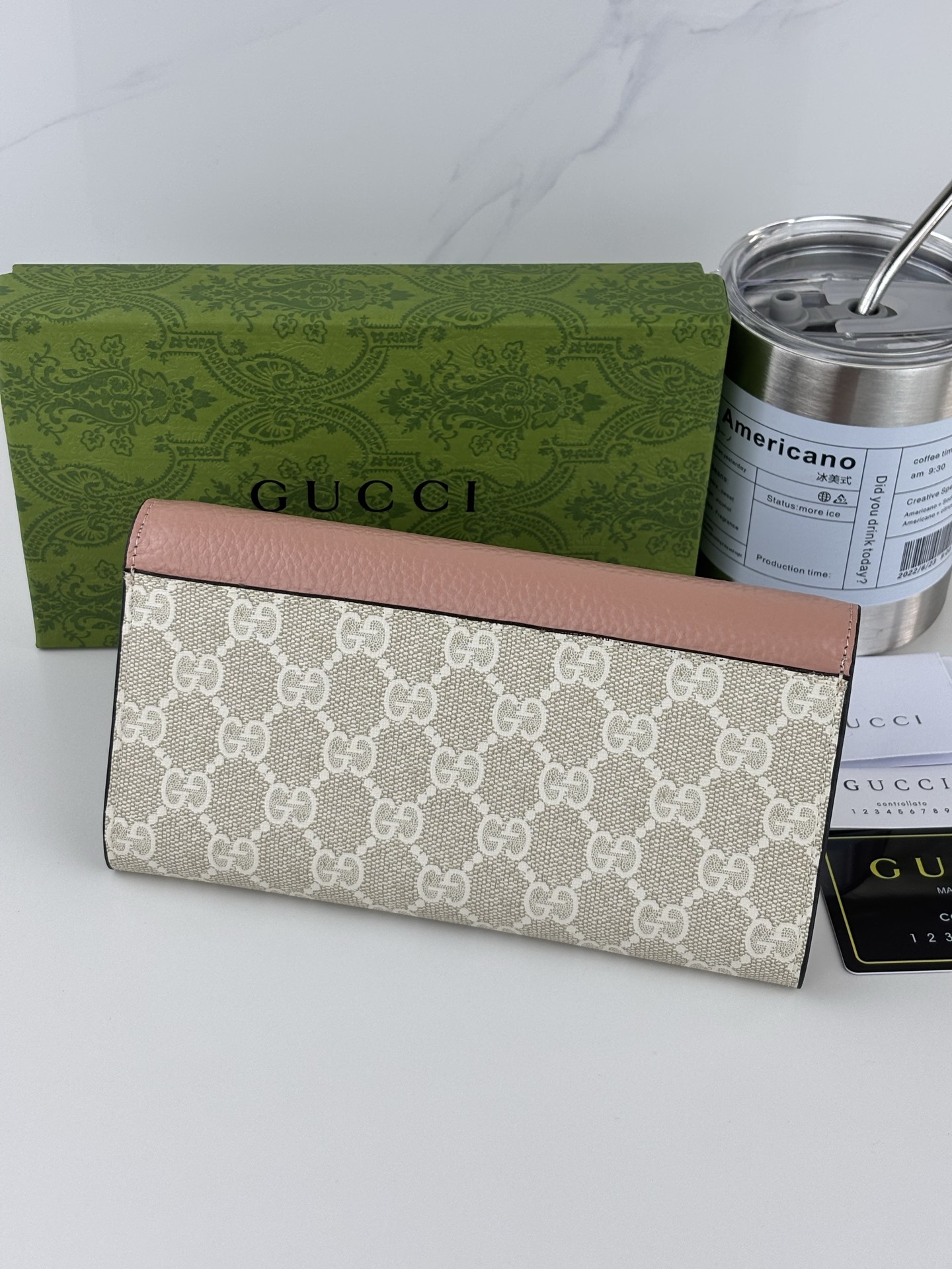 GUCCl Ophidiaシリーズ 小牛皮製クラッチバッグ - クラシックな双G金具付き