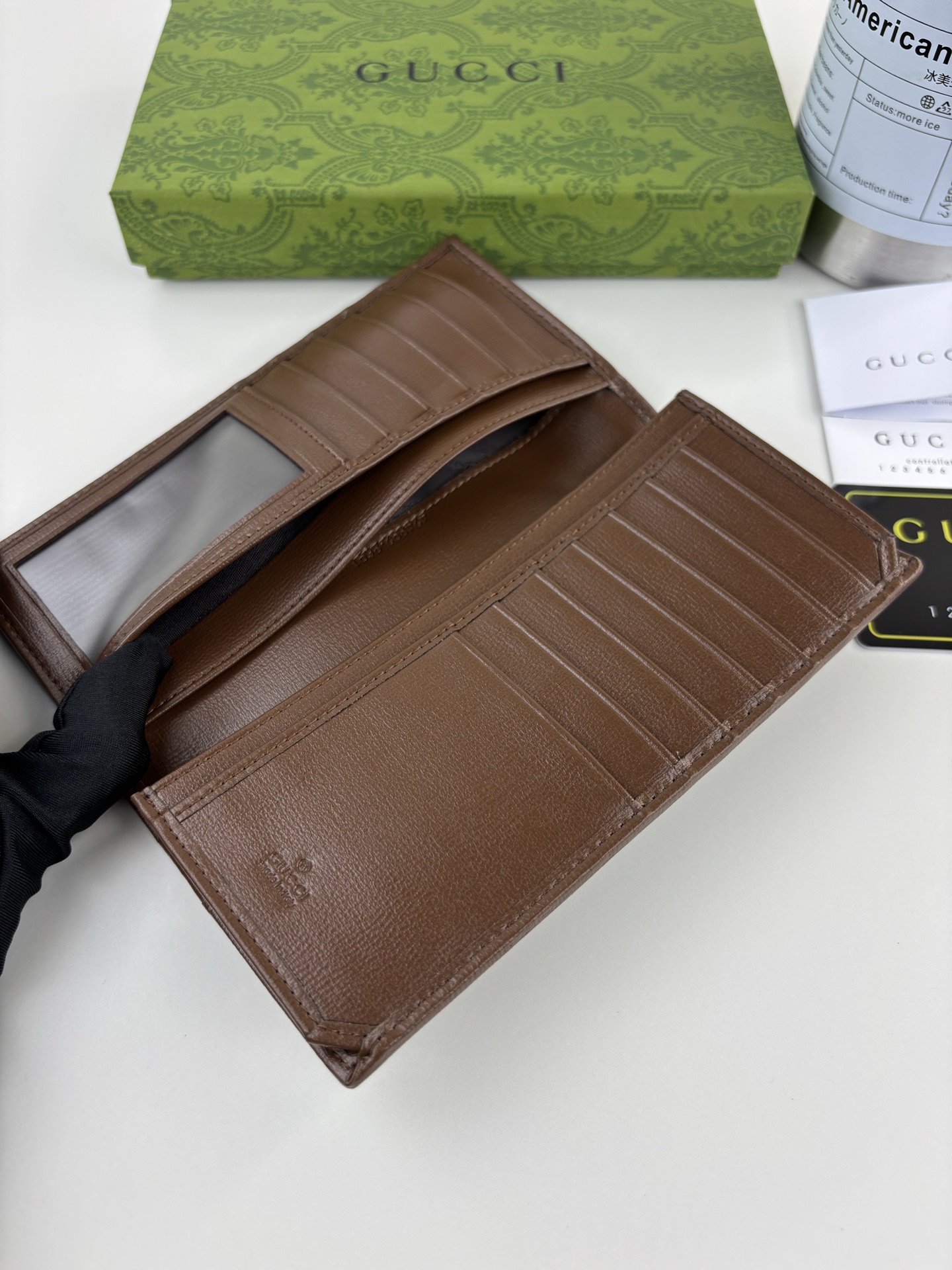 GUCCI 長財布 GG Supreme 帆布 Brown