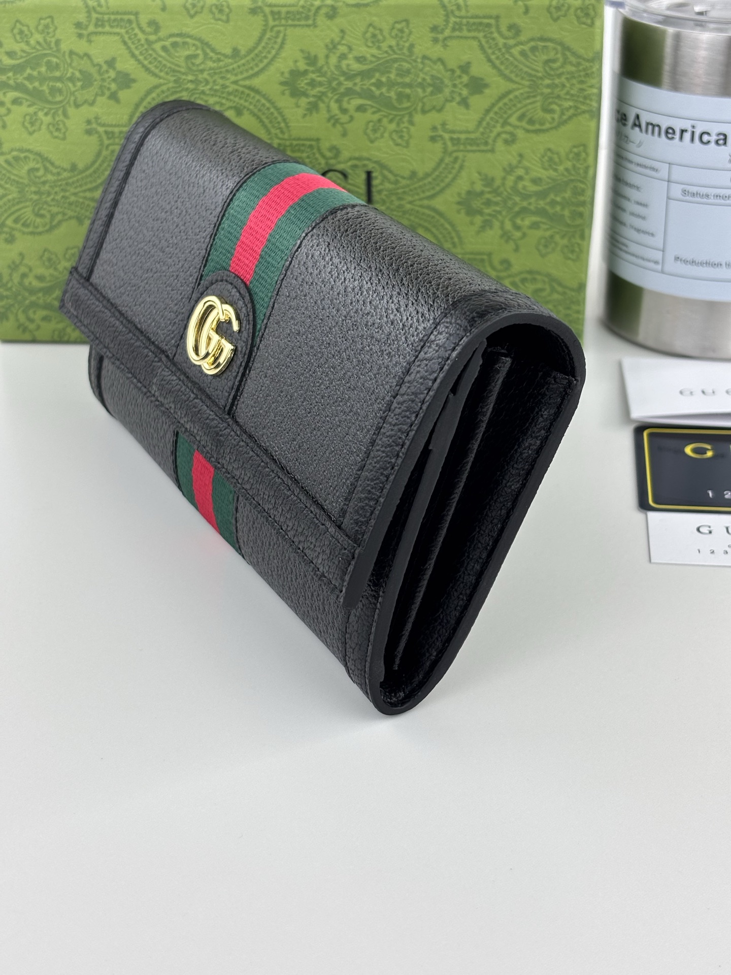 GUCCl Ophidiaシリーズ 二つ折り財布 GGスプリームレザー