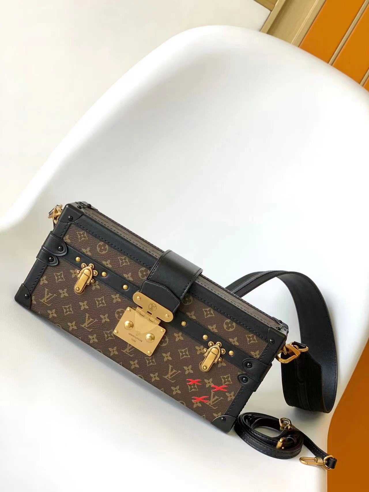 Find replica
 Louis Vuitton LV Petite Malle Bags Handbags Orange Red Monogram Canvas Spring/Summer Collection M46120