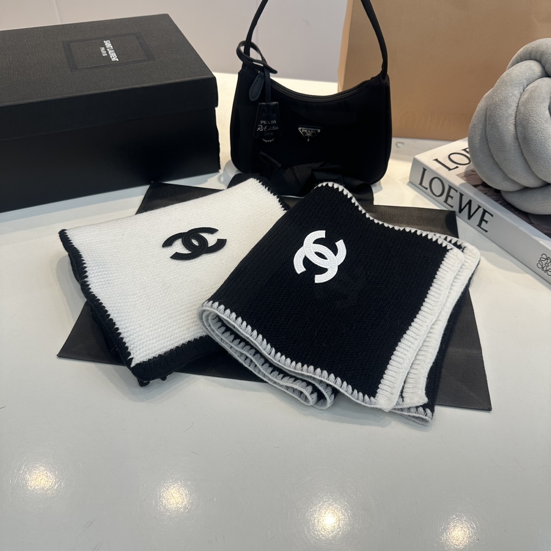 Chanel Sciarpa Cashmere Lavorazione a maglia Fashion