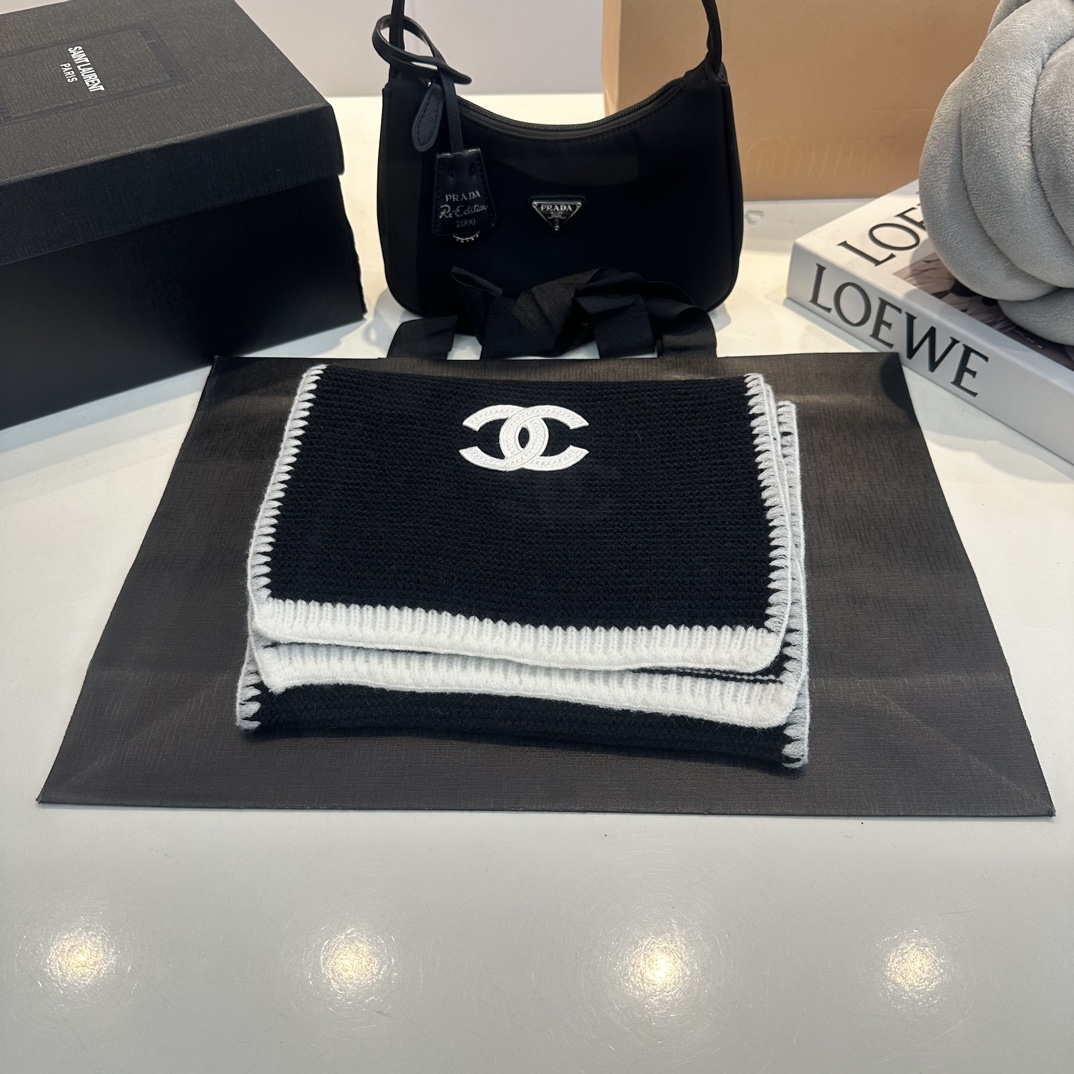 Chanel Sciarpa Cashmere Lavorazione a maglia Fashion