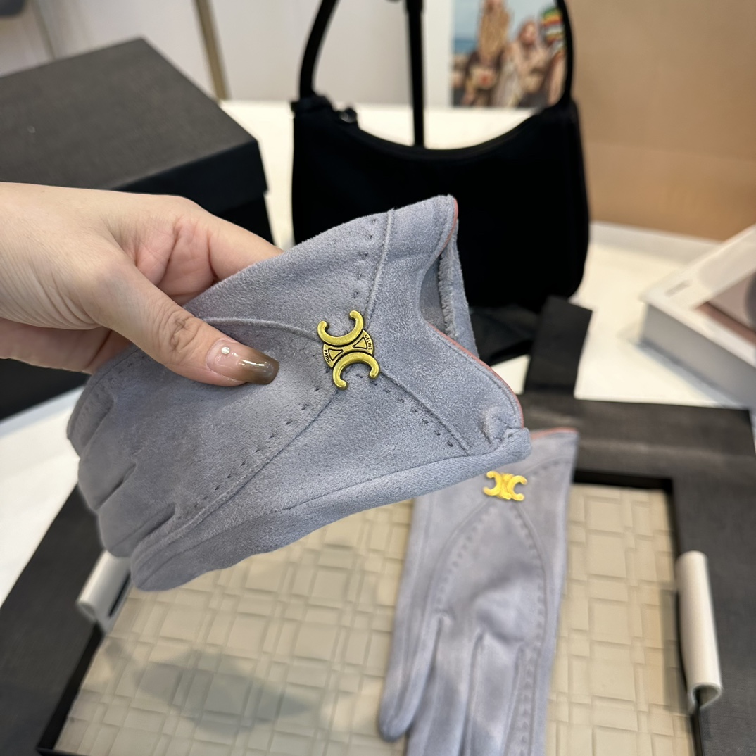 赛琳专柜新品羊毛手套,🔥时尚手套,秋冬保暖加绒内里,上手超舒适柔软、百搭 3