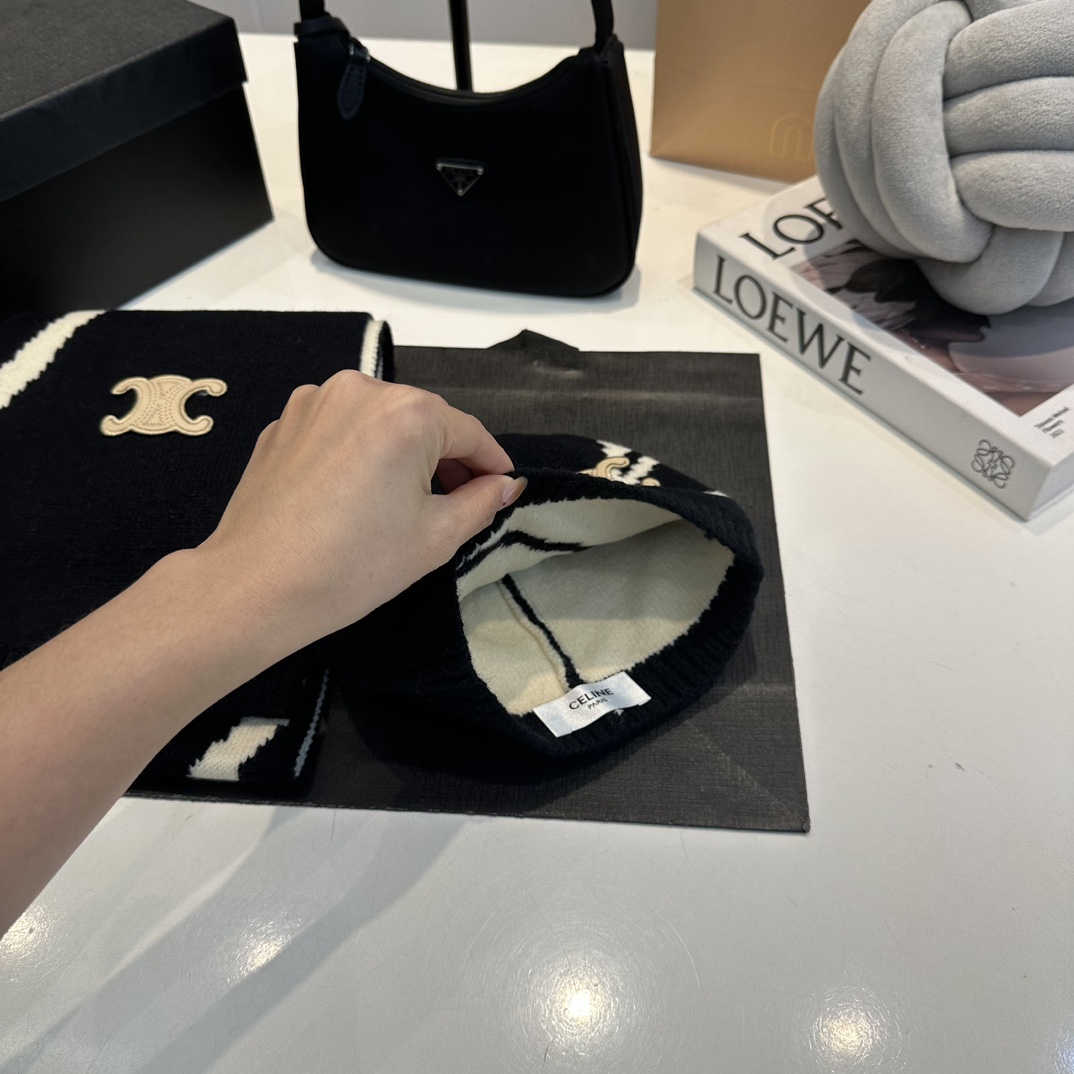 赛琳CELINE 小红书爆款,官网新品经典套装帽子 7