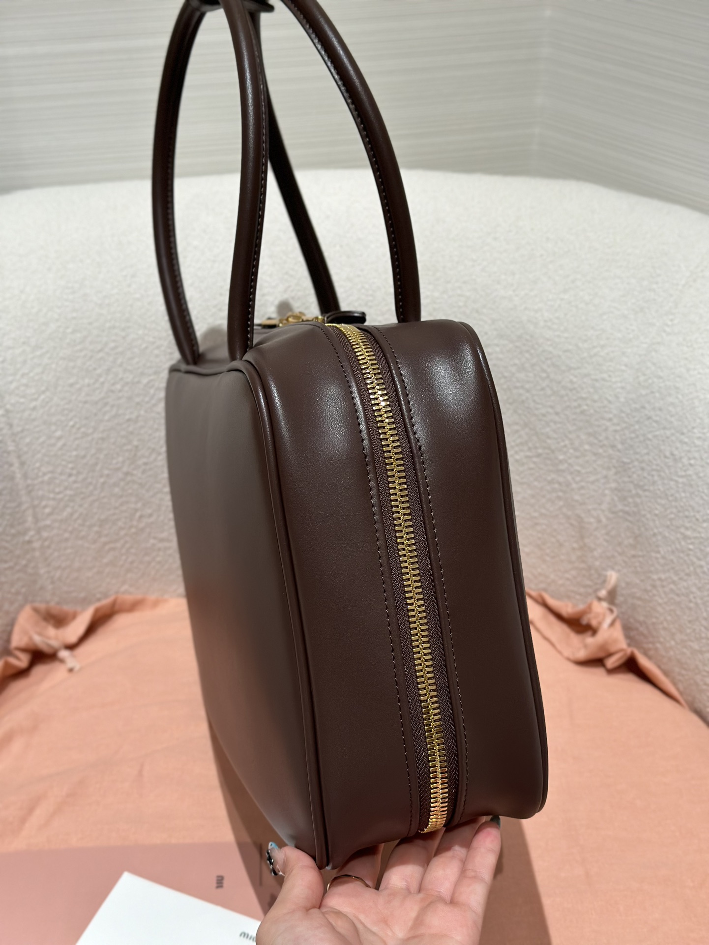 Miu Miu briefcase Brown leather business