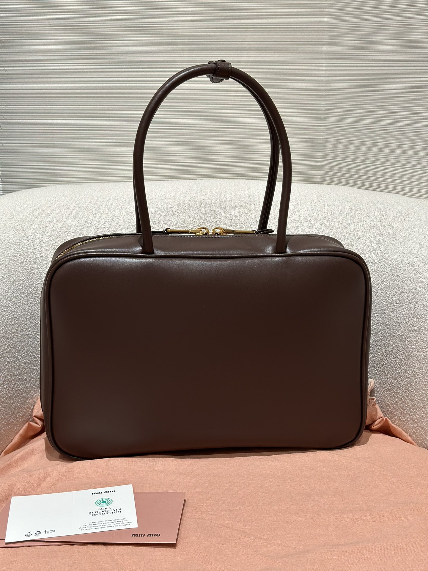 Miu briefcase Brown leather business