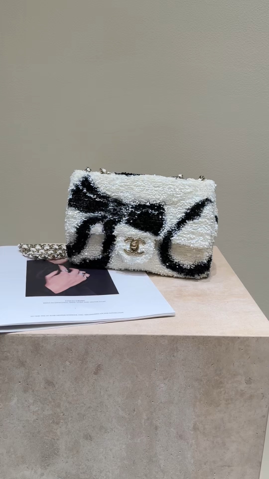 Serie prêt-à-porter de alta gama de 25K [Happy] Chane1 25K pasarela edición limitada con lentejuelas mini grande 👜 El …