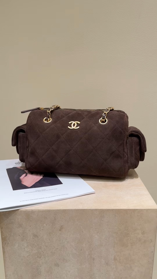 Serie prêt-à-porter de alta gama de otoño e invierno de 25K👍👍 Bolso de bolos oculto Chane1 25K👜 ¡El cuero de gamuza …