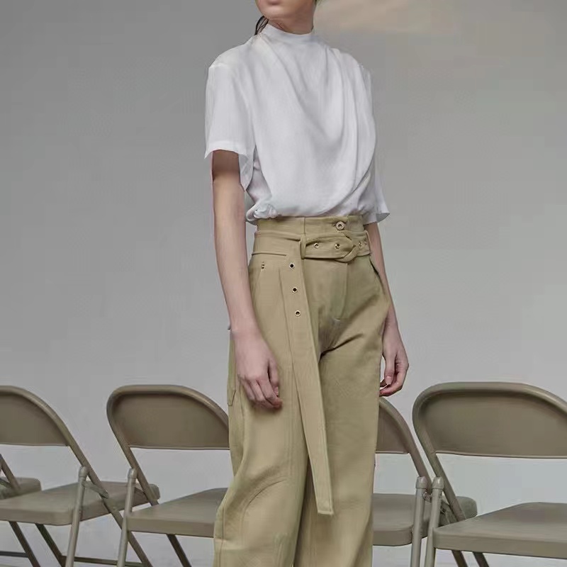 NO:469337,L C 2025 Summer New pleated irregular loose short-sleeved top, two colors and three sizes sml, T-shirt, alexander wang19860909L C 2025夏季 新款褶皱不规则宽松短袖上衣,两色三码 sml,,T-shirt,alexander wang,Women's clothing
