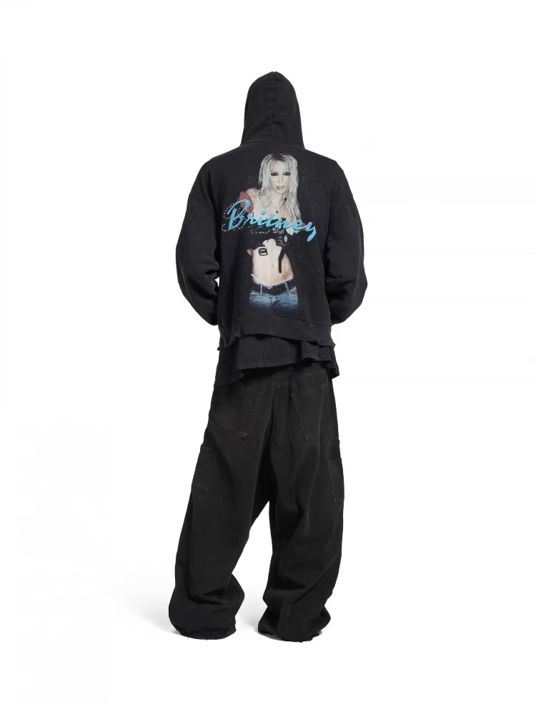 NO:464465,Ba Joint Britney Spears 2025 Limited Millennium Sweatshirts Destructive Washing Loose Style Men and Women Same Model 123=sml Code,,hoodie,sweatshirts,alexander wang19860909Ba联乘Britney Spears 2025限定款千禧卫衣 破坏感洗水 宽松版型 男女同款 123=sml 码,,hoodie,sweatshirts,alexander wang,Women's clothing