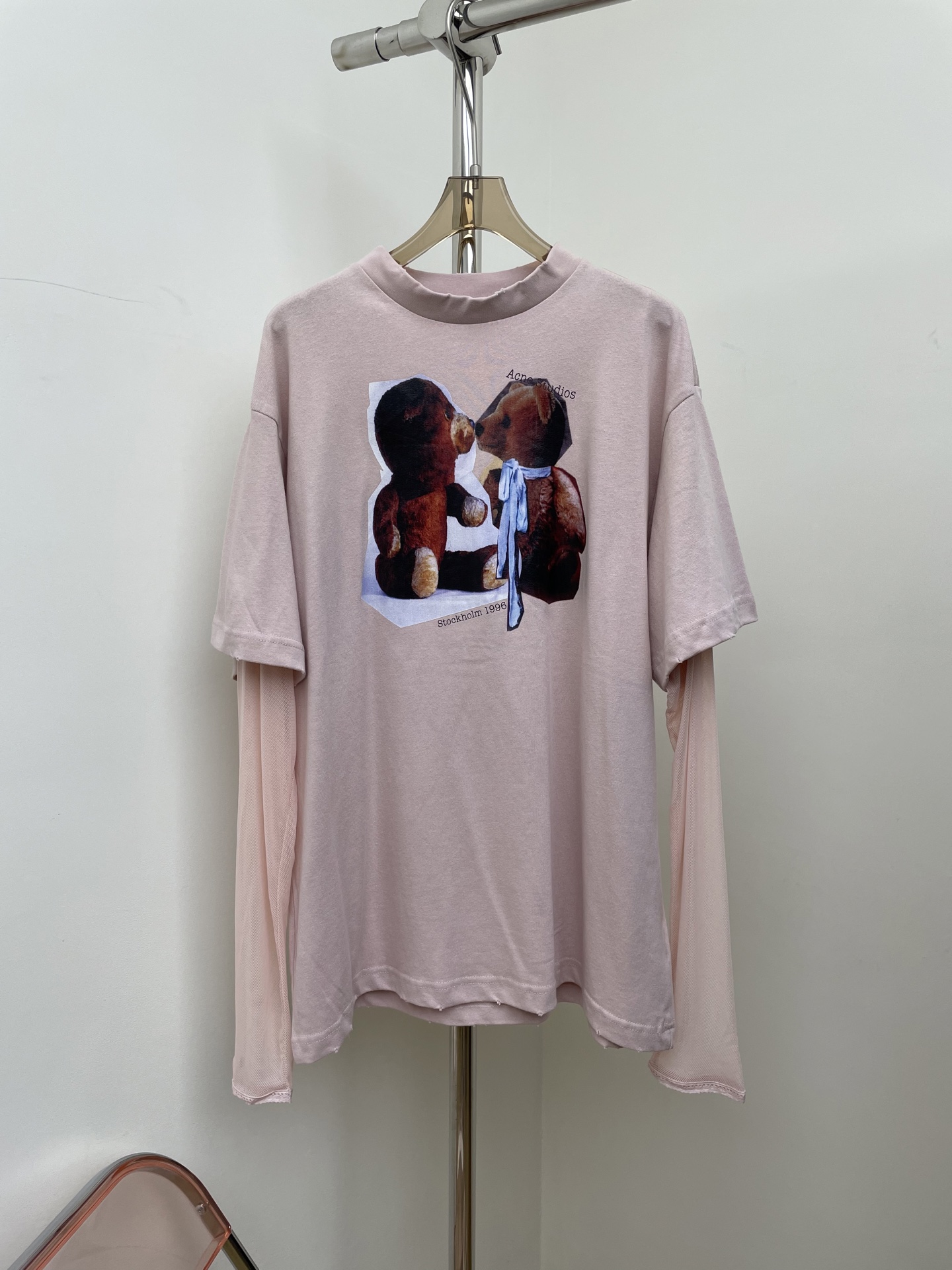 NO:469326,acn* 2025 autumn and winter new long sleeves two-piece set design mesh sleeves easy to handle layering. Washing cotton xssml real photos, alexander wang19860909acn* 2025秋冬新款长袖 两件套设计 网纱袖 叠穿感轻松拿捏 洗水棉xssml 实拍图,,alexander wang,Women's clothing