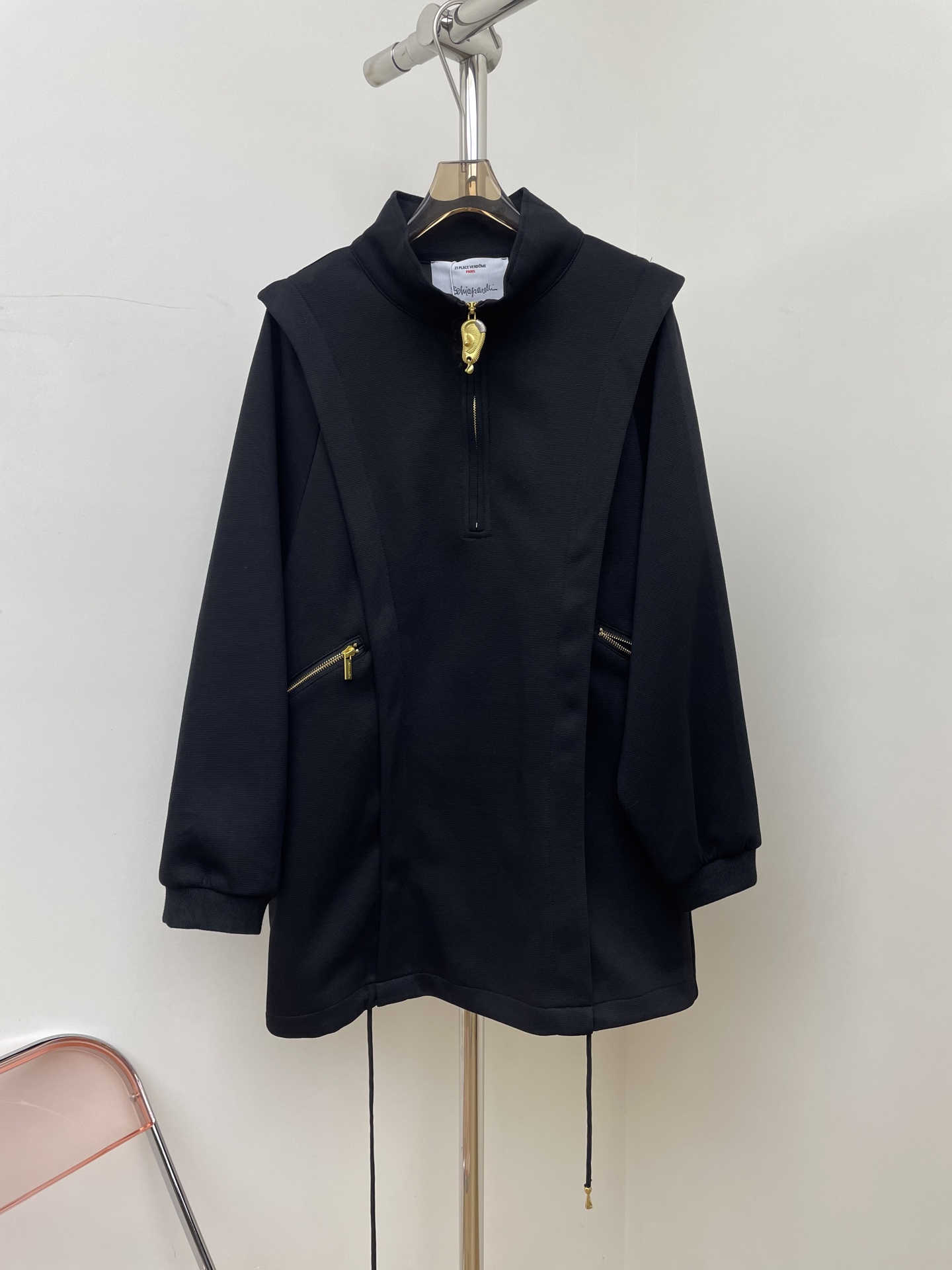 NO:490680,schiaparelli 20255 autumn and winter new sweatshirt dress simple and versatile, semi-zippered open collar style, special buckle, loose fit sml p photo, hoodie, sweatshirts, skirts, alexander wang19860909schiaparelli 20255秋冬新款卫衣裙 简洁百搭 半拉链开襟立领版型 异形扣点辍 宽松版型 sml p实拍图,,hoodie,sweatshirts,skirts,alexander wang,Women's clothing