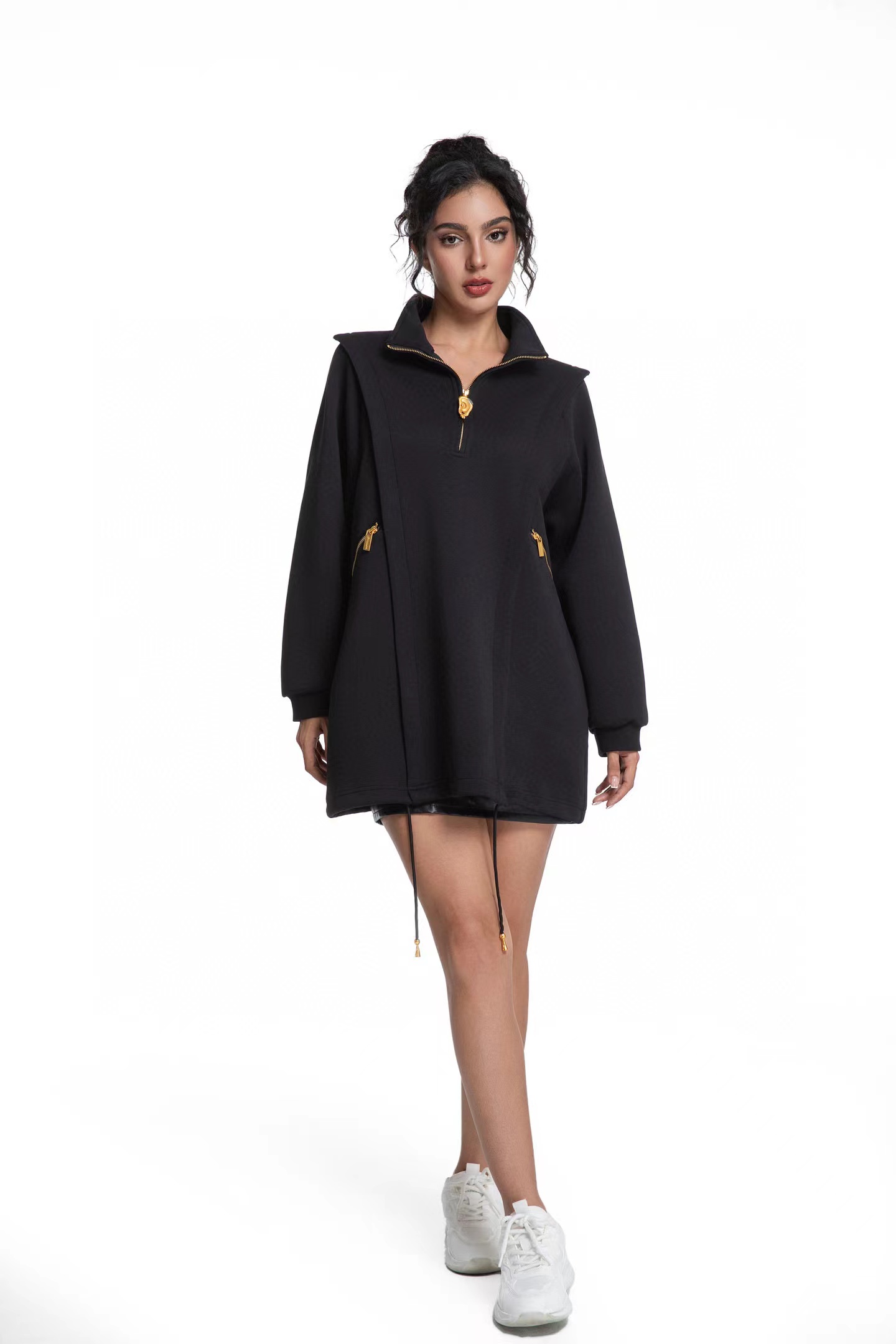 NO:490688,schiaparelli 20255 autumn and winter new sweatshirt dress simple and versatile, semi-zippered open collar style, special buckle, loose fit sml, hoodie, sweatshirts, skirts, alexander wang19860909schiaparelli 20255秋冬新款卫衣裙 简洁百搭 半拉链开襟立领版型 异形扣点辍 宽松版型 sml,,hoodie,sweatshirts,skirts,alexander wang,Women's clothing