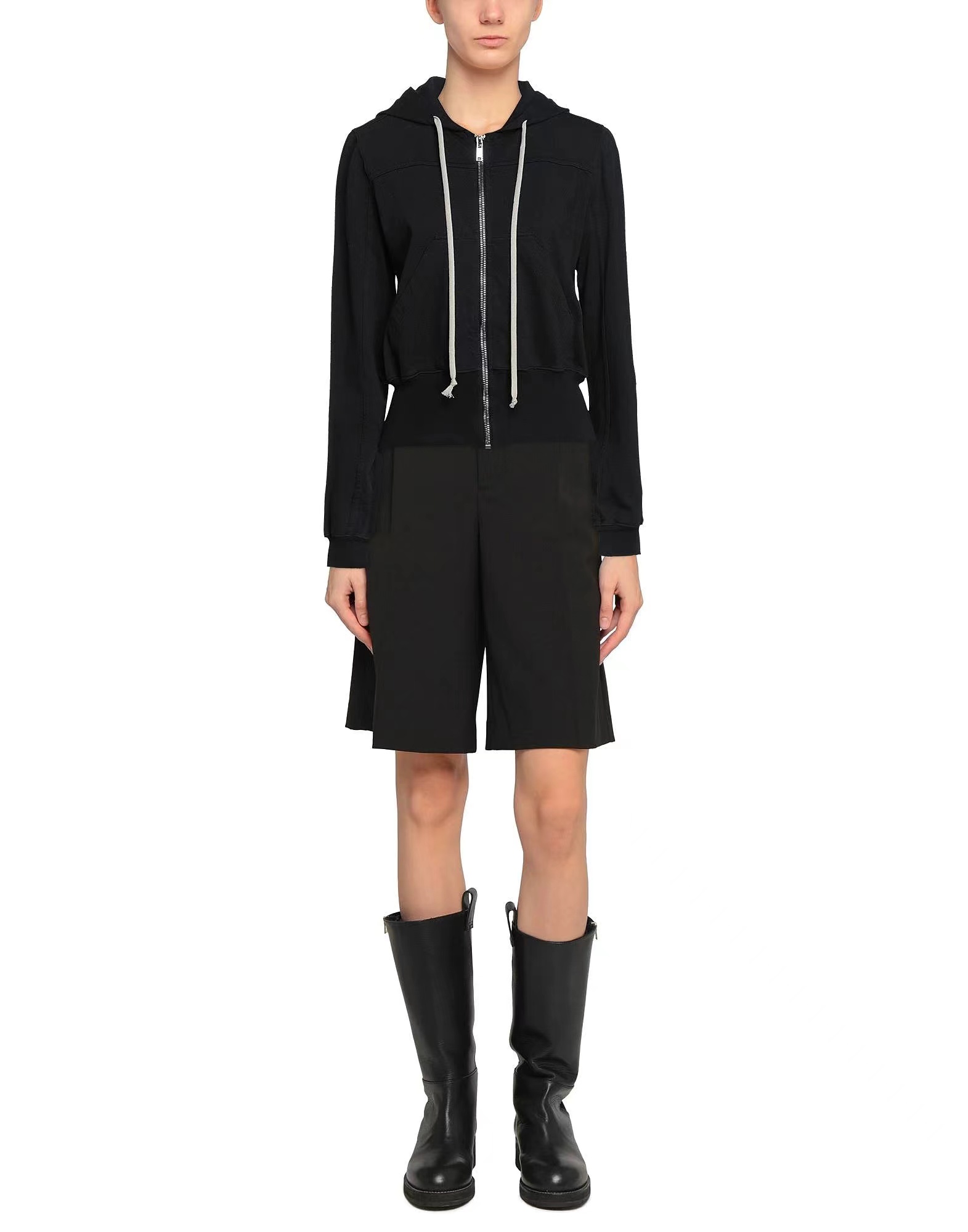 NO:500654,rick owens 2025 autumn and winter new zipper sweatshirt main line style slim short style lift ratio original quality sml, hoodie, sweatshirts, alexander wang19860909rick owens 2025秋冬新款拉链卫衣 主线款 修身短款 拉升比例 原版品质 sml,,hoodie,sweatshirts,alexander wang,Women's clothing