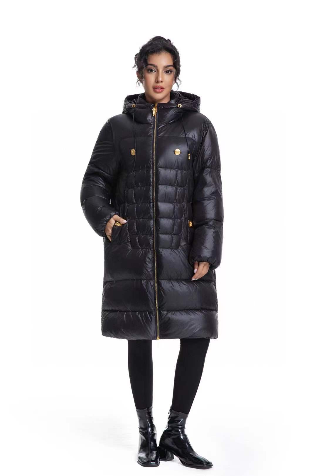 NO:548470,Schiaparelli new autumn and winter style special buckle decorative hooded mid-length down jacket hooded silhouette stand collar design open mold special hardware decorative SML, down jacket, hats, alexander wang19860909schiaparelli 秋冬新款 异形扣装饰连帽中长羽绒服 连帽廓形立领设计 开模异形五金装饰SML,,down jacket,hats,alexander wang,Women's clothing