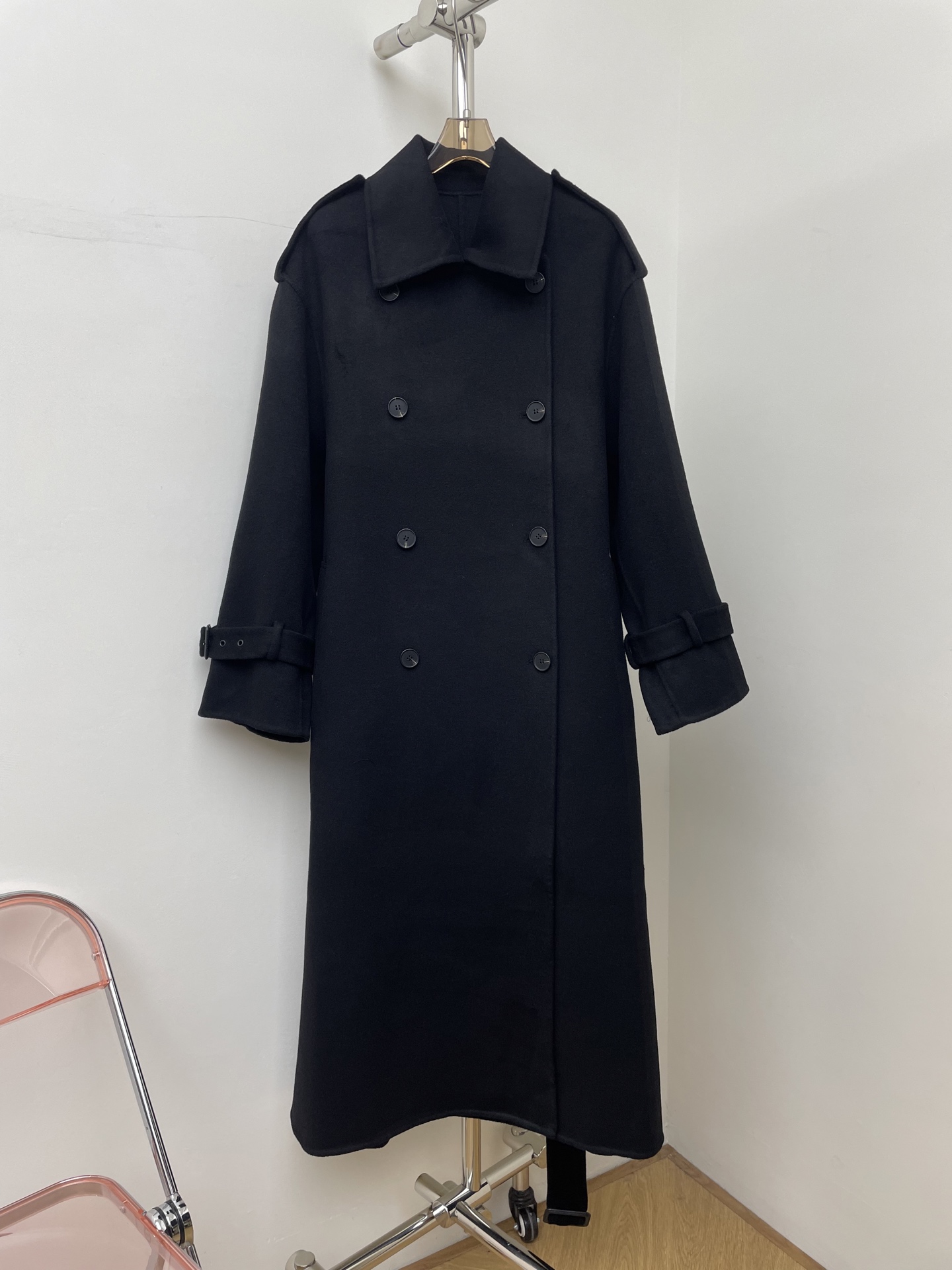 NO:628539,Comes with dust bag toteme new autumn and winter coat, wool fabric, double-breasted low belt design.343638 Actual photo,,alexander wang19860909配防尘袋 toteme 秋冬新款大衣,羊毛面料,双排扣低腰带设计.343638 实拍图,,alexander wang,Women's clothing