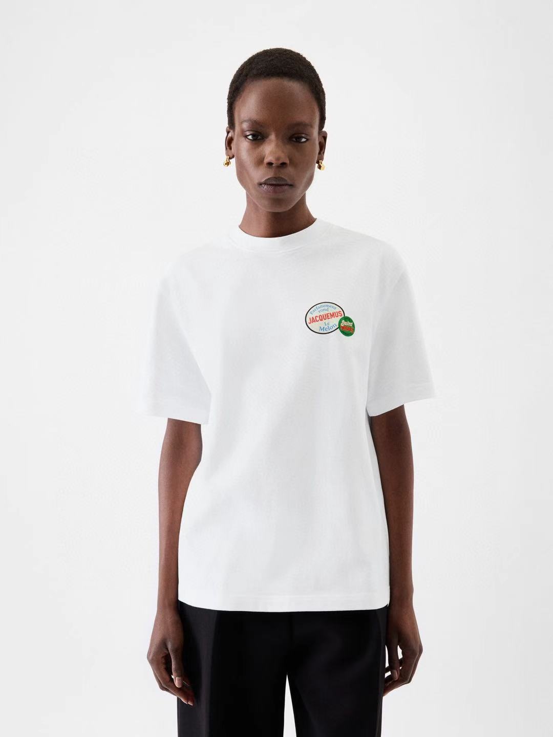 NO:695973,jacquemus 2026 early spring new T-shirt, cantaloupe print, refreshing holiday feel, smlxl p,,tees,t-shirt,19860909jacquemus 2026早春新款T恤 哈密瓜印花 清爽度假感 smlxl p,,tees，t-shirt,,Women's clothing