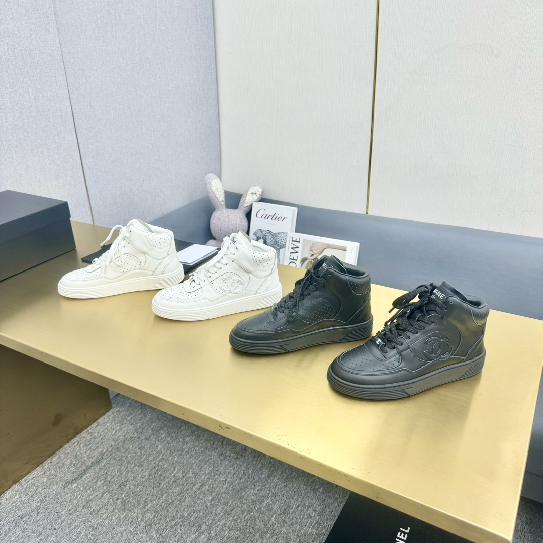 Chanel香奈儿金属休闲スニーカー - 高品質オイルエッジ工芸