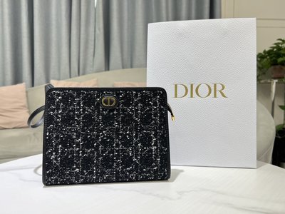 Buy 2023 Replica Dior Clutches & Pouch Bags Black Unisex Calfskin Canvas Cowhide Oblique